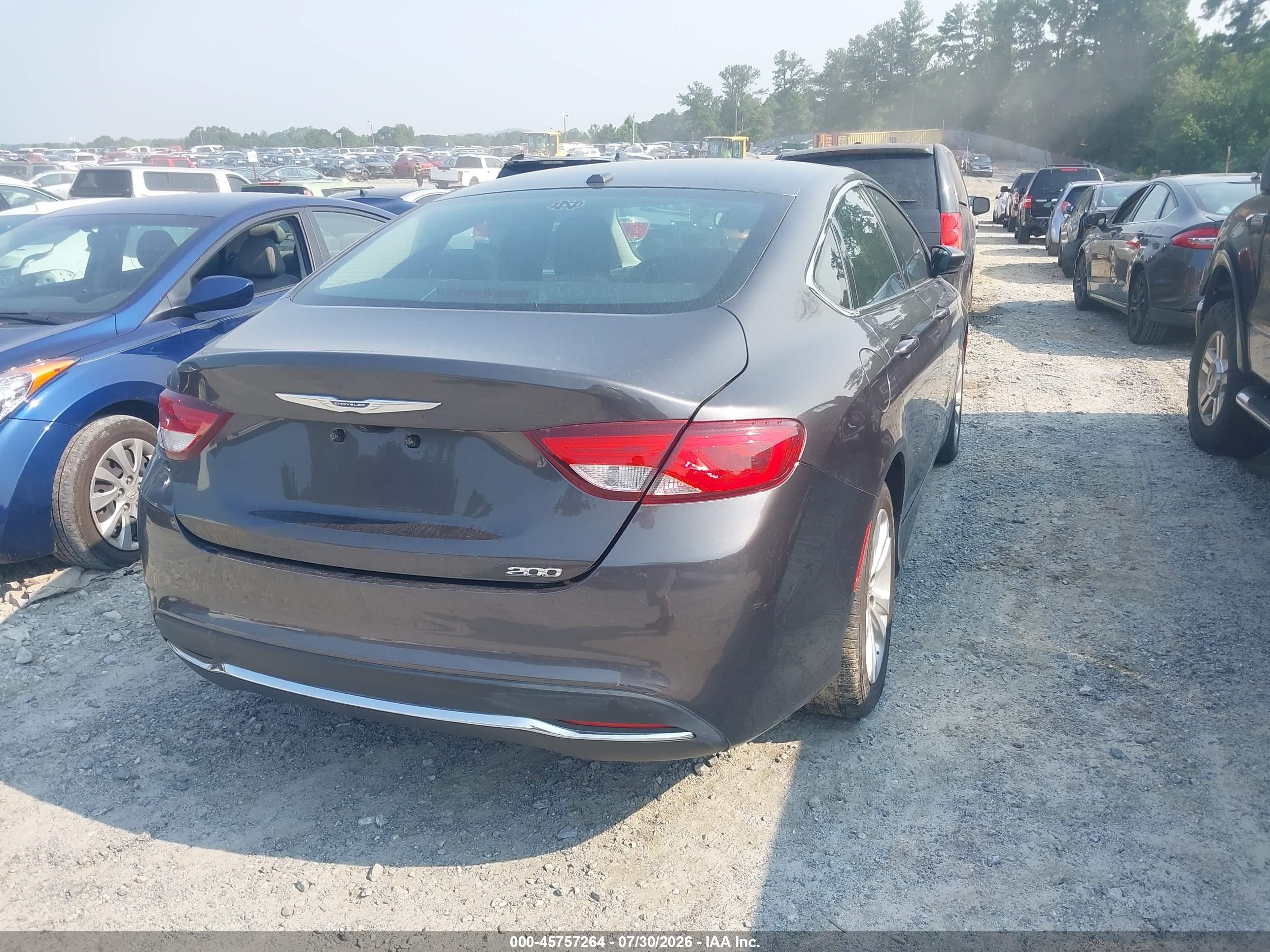 2015 Chrysler 200 Limited Gray vin: 1C3CCCABXFN539151