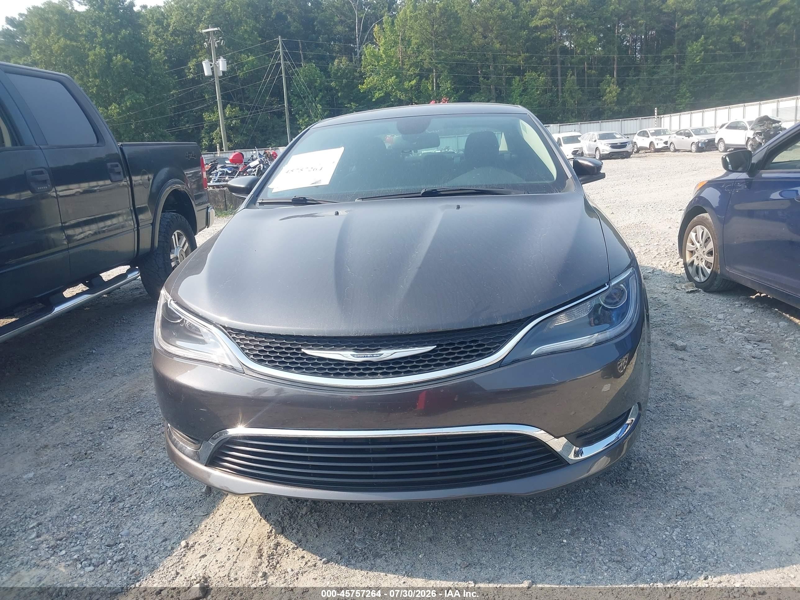 2015 Chrysler 200 Limited Gray vin: 1C3CCCABXFN539151