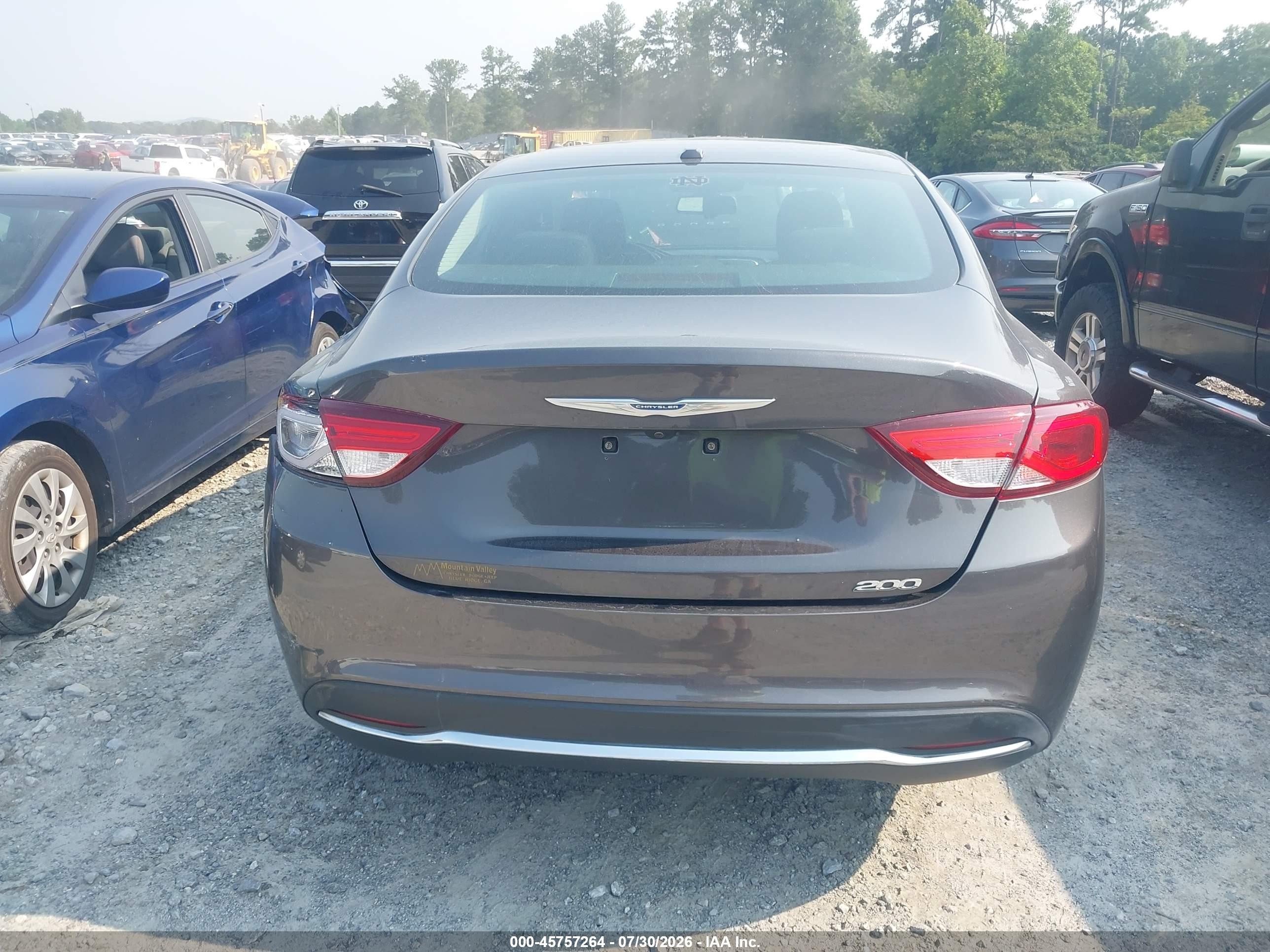 2015 Chrysler 200 Limited Gray vin: 1C3CCCABXFN539151