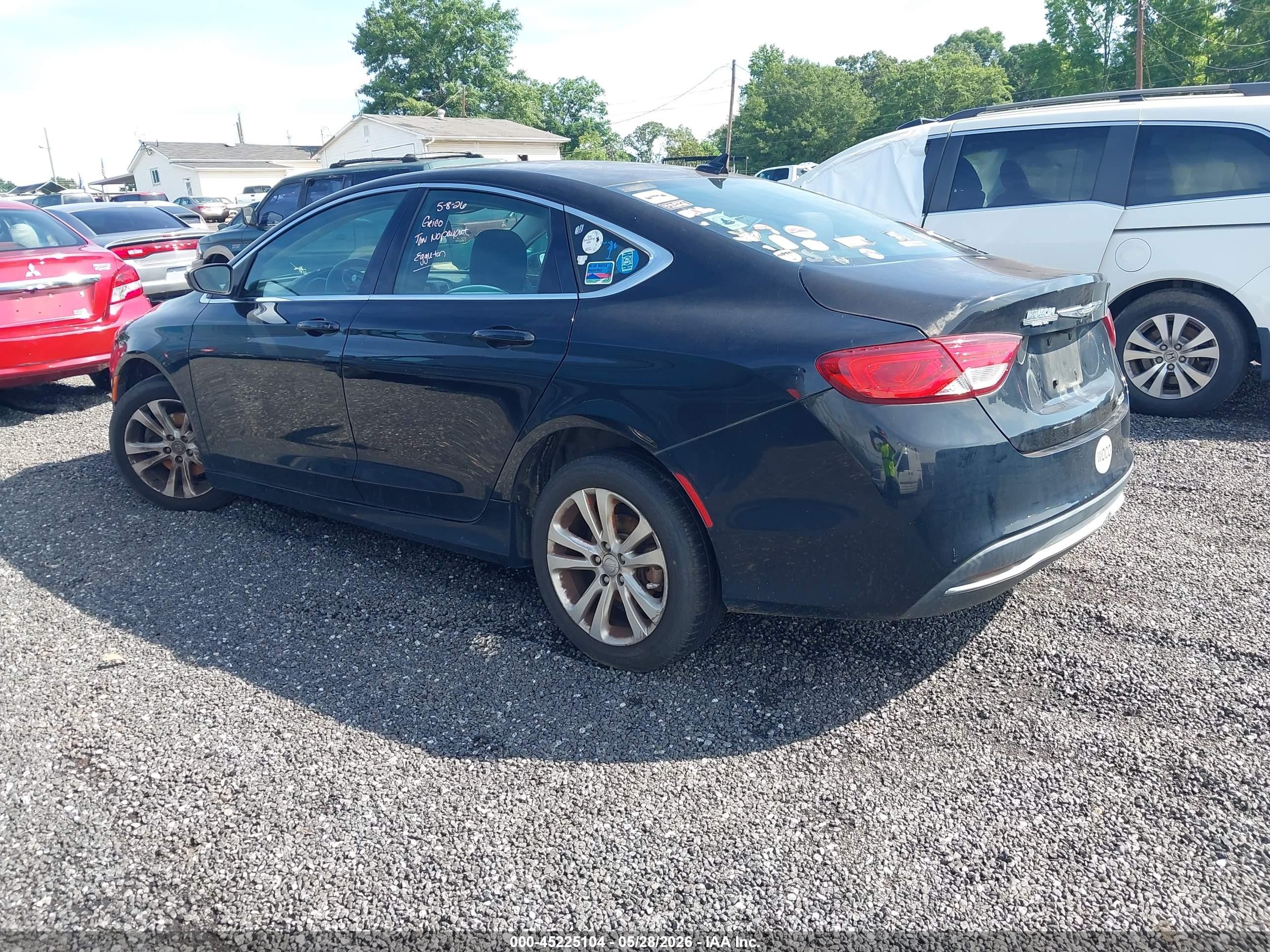 2015 Chrysler 200 Limited Black vin: 1C3CCCABXFN600188