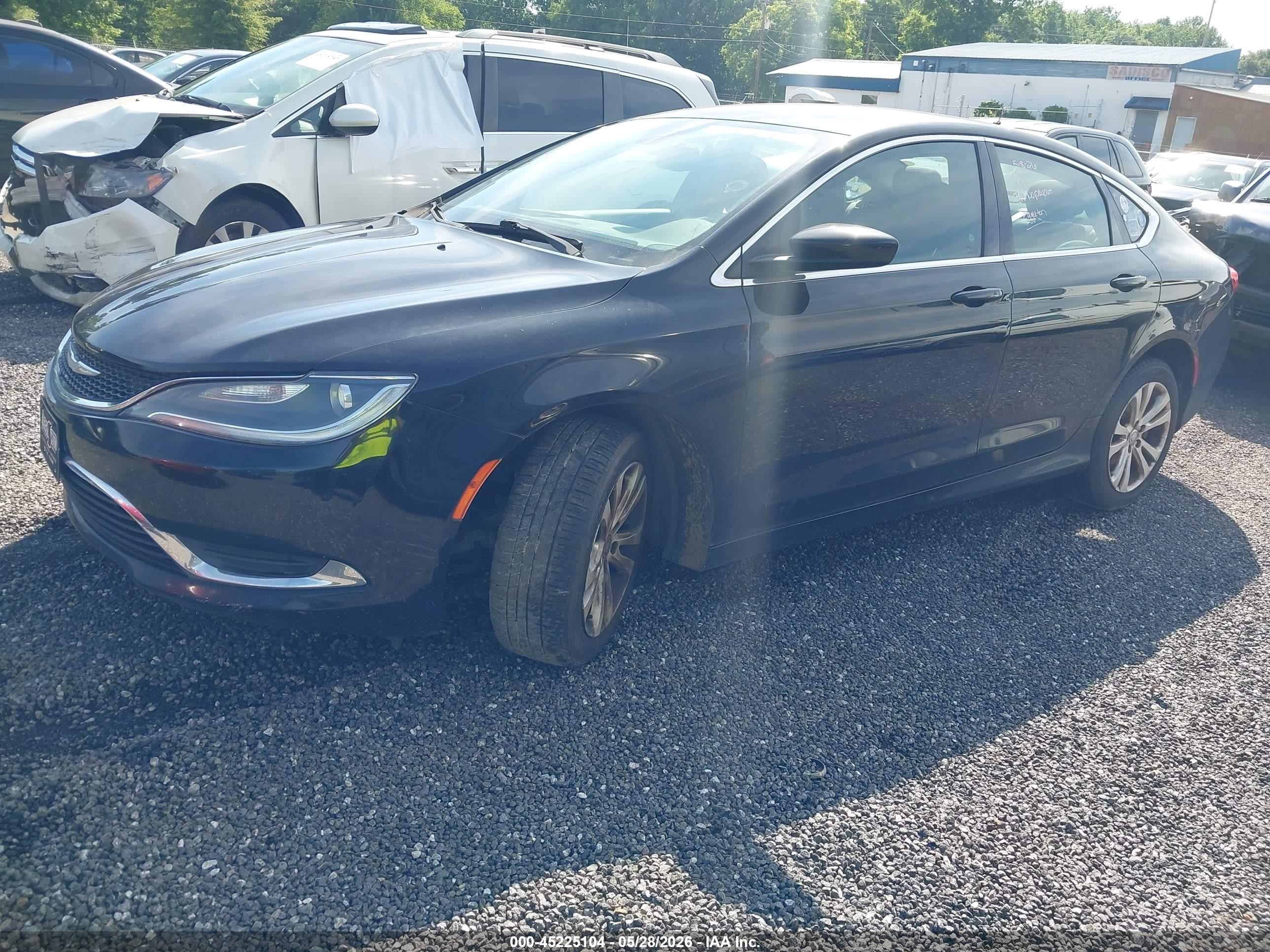 2015 Chrysler 200 Limited Black vin: 1C3CCCABXFN600188