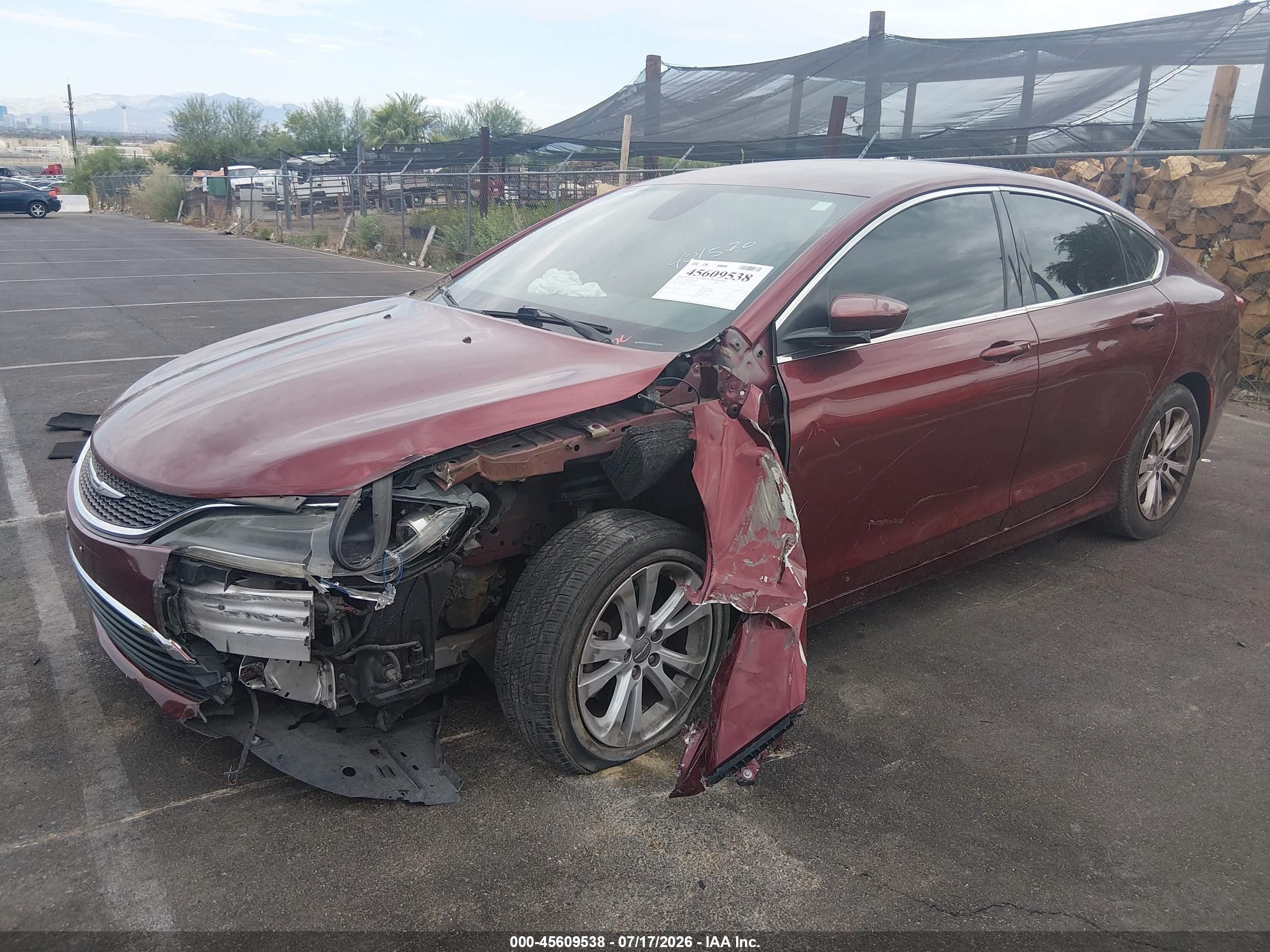 2015 Chrysler 200 Limited Maroon vin: 1C3CCCABXFN631456