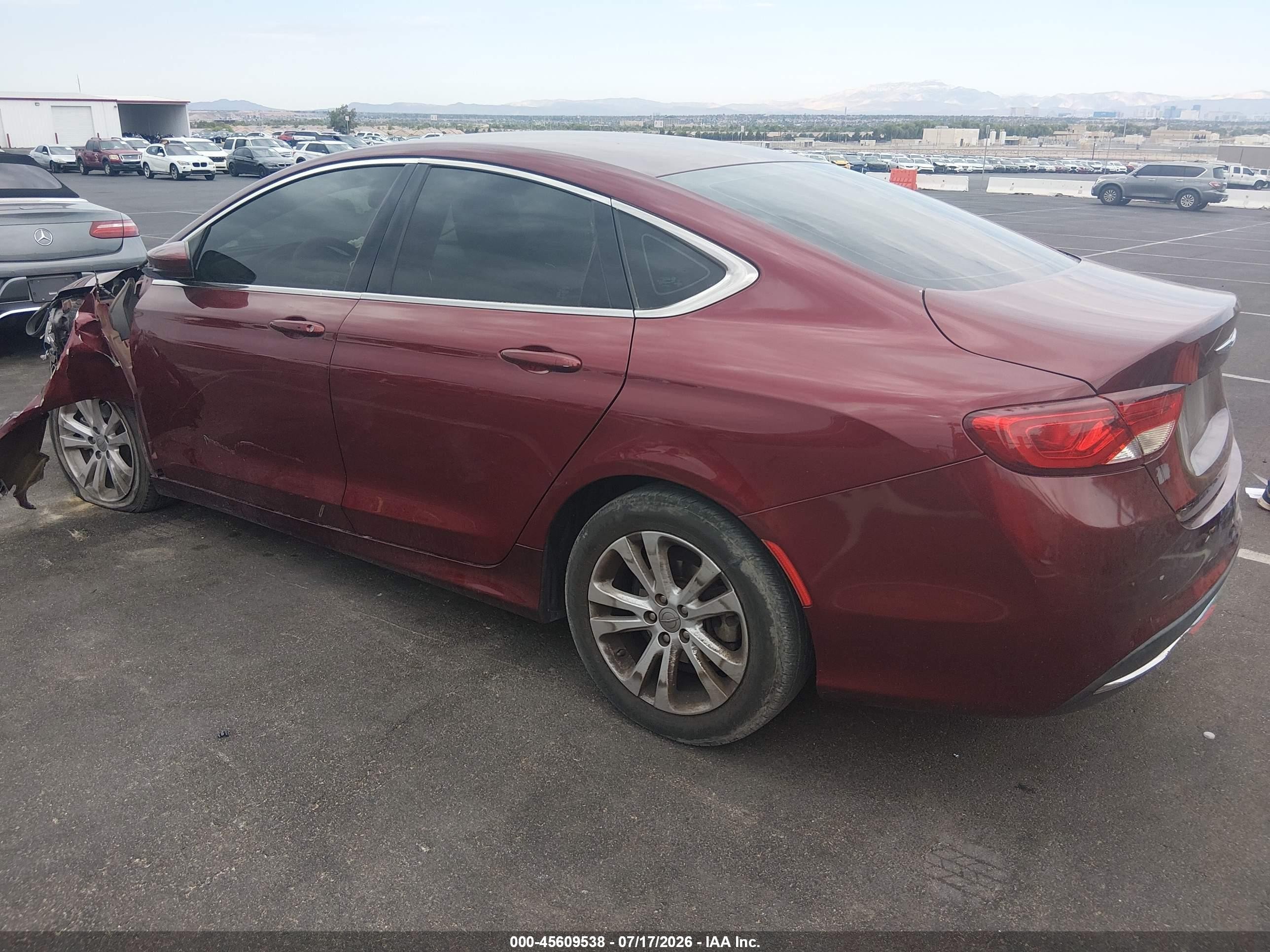 2015 Chrysler 200 Limited Maroon vin: 1C3CCCABXFN631456