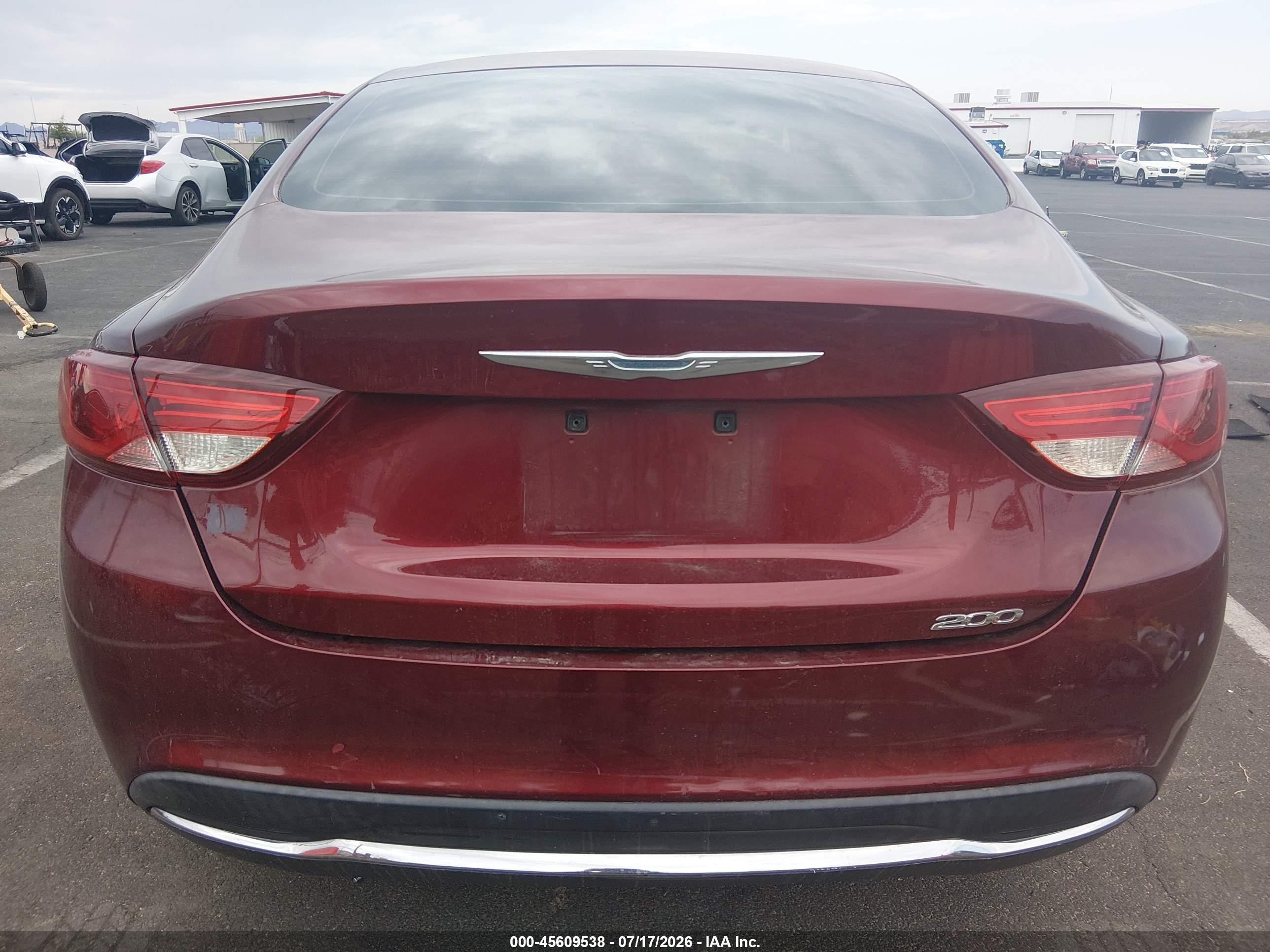 2015 Chrysler 200 Limited Maroon vin: 1C3CCCABXFN631456