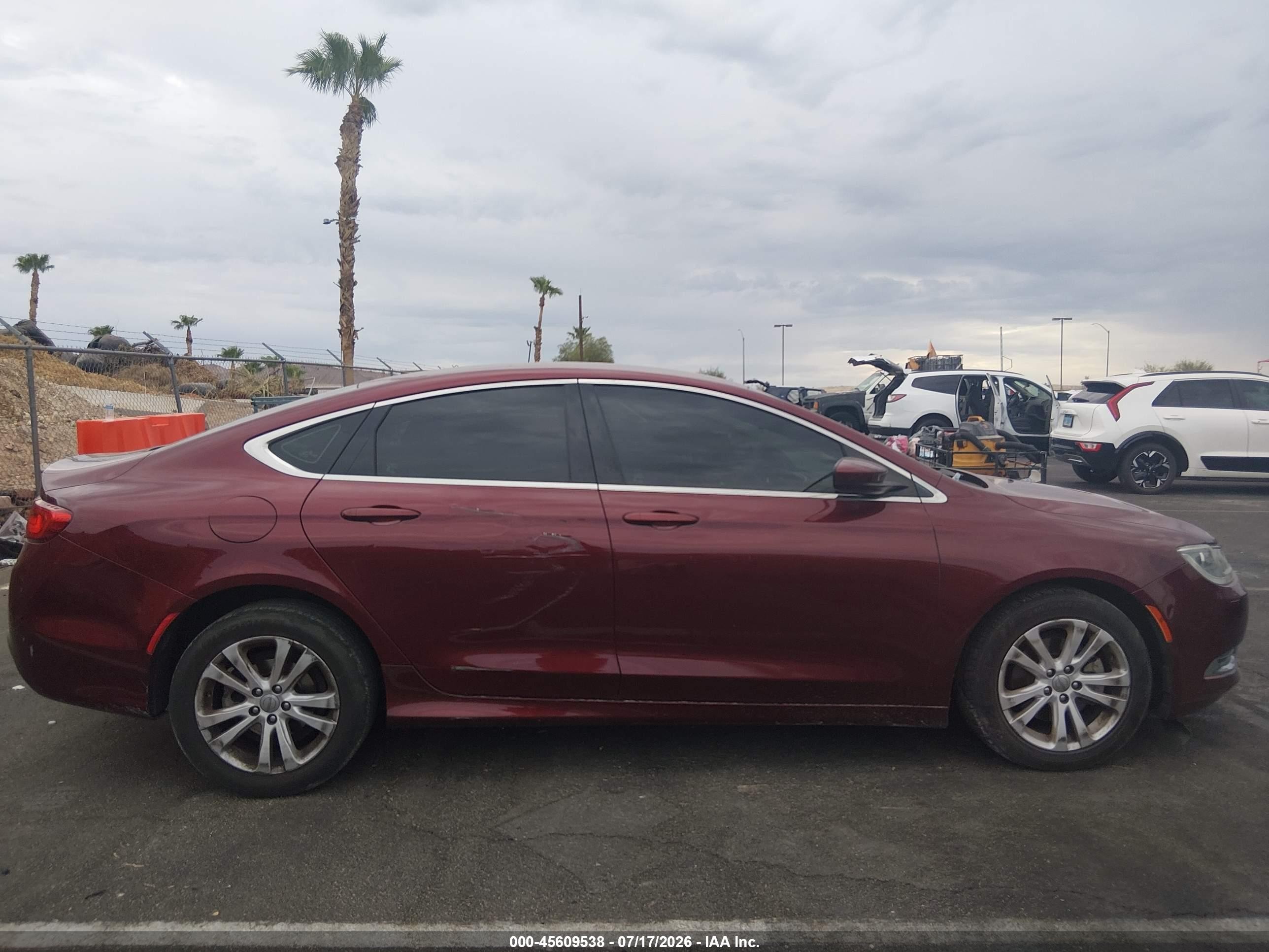 2015 Chrysler 200 Limited Maroon vin: 1C3CCCABXFN631456