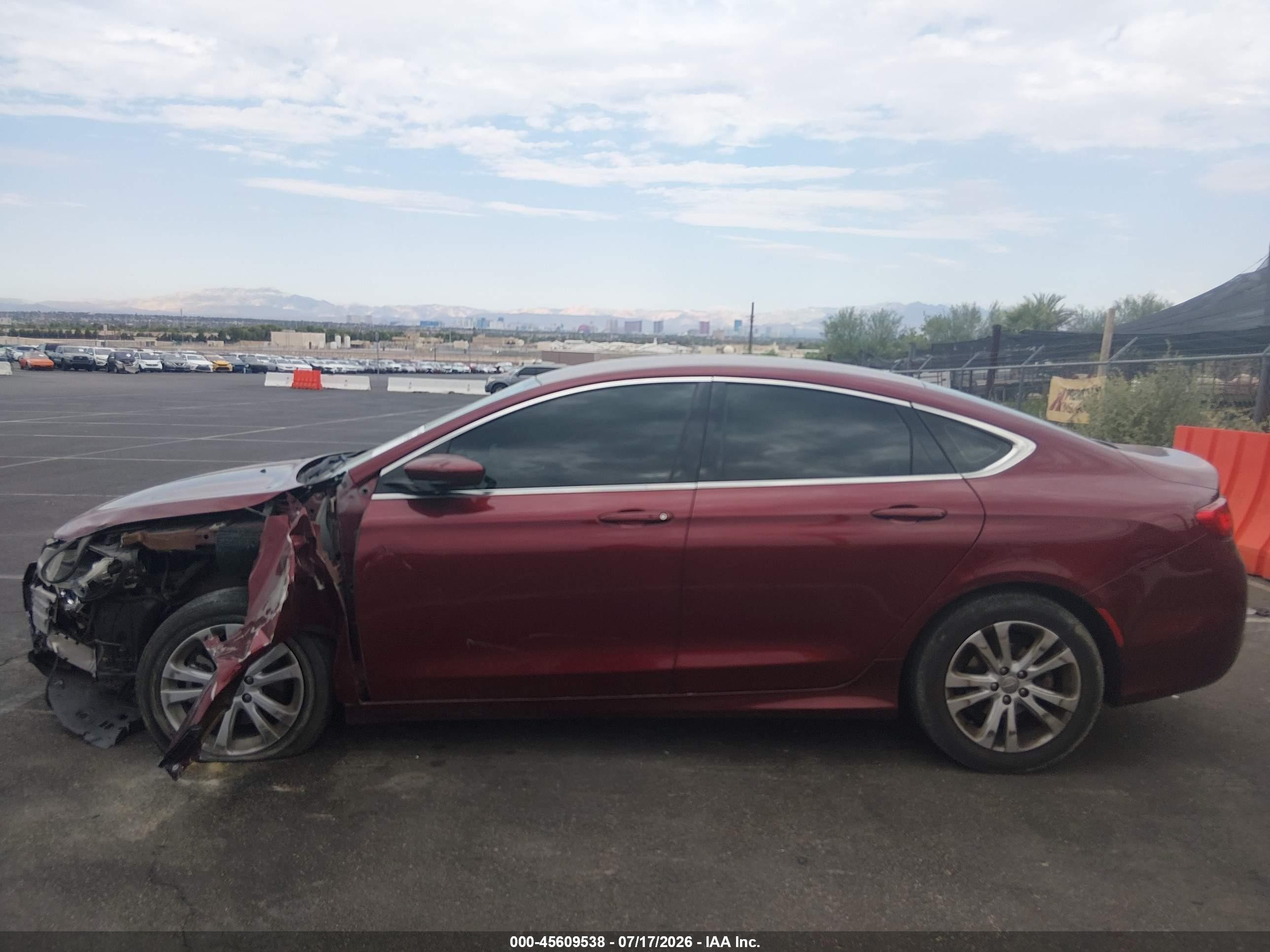 2015 Chrysler 200 Limited Maroon vin: 1C3CCCABXFN631456