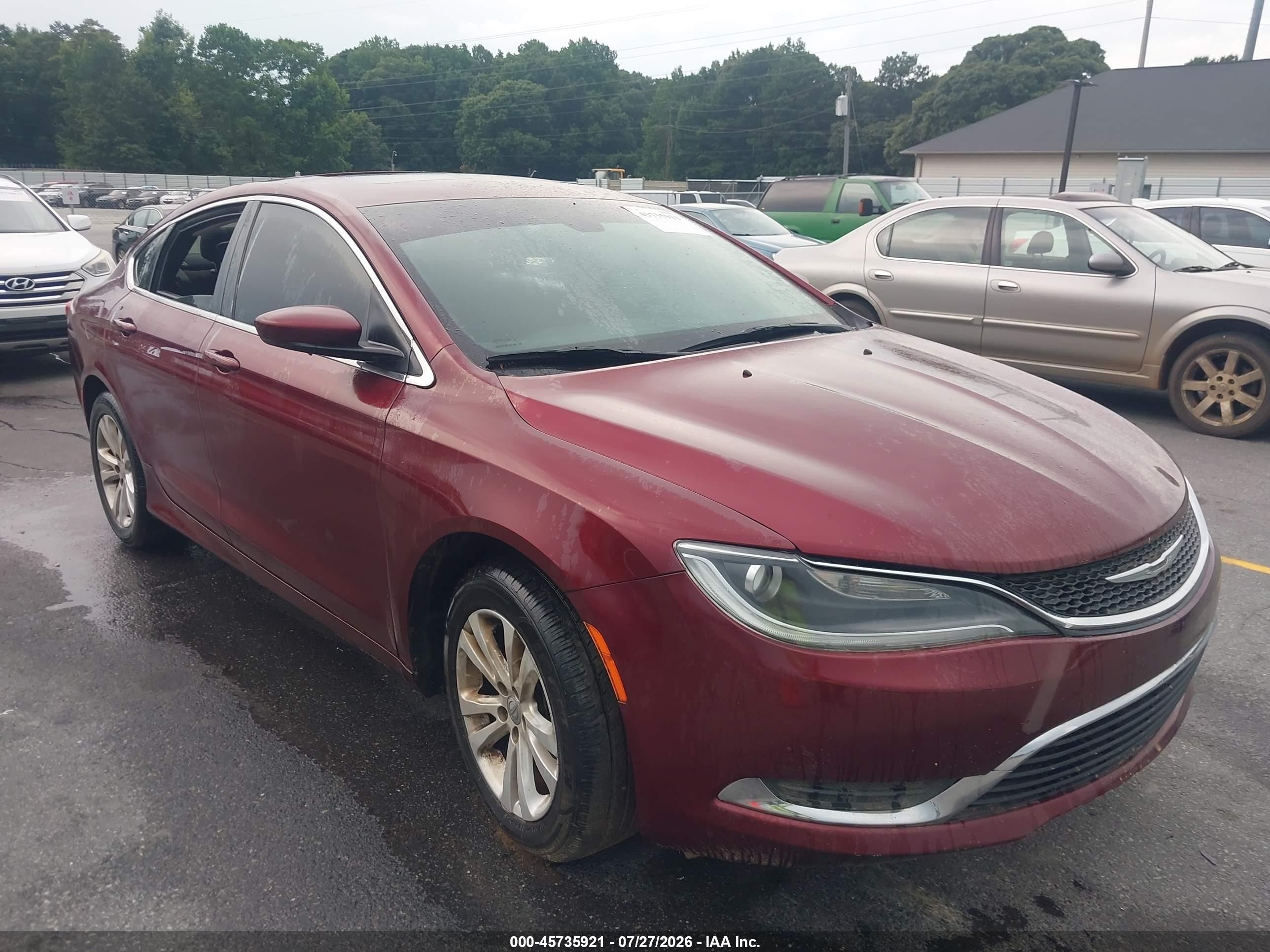 2015 Chrysler 200 Limited Бордовый vin: 1C3CCCABXFN636799