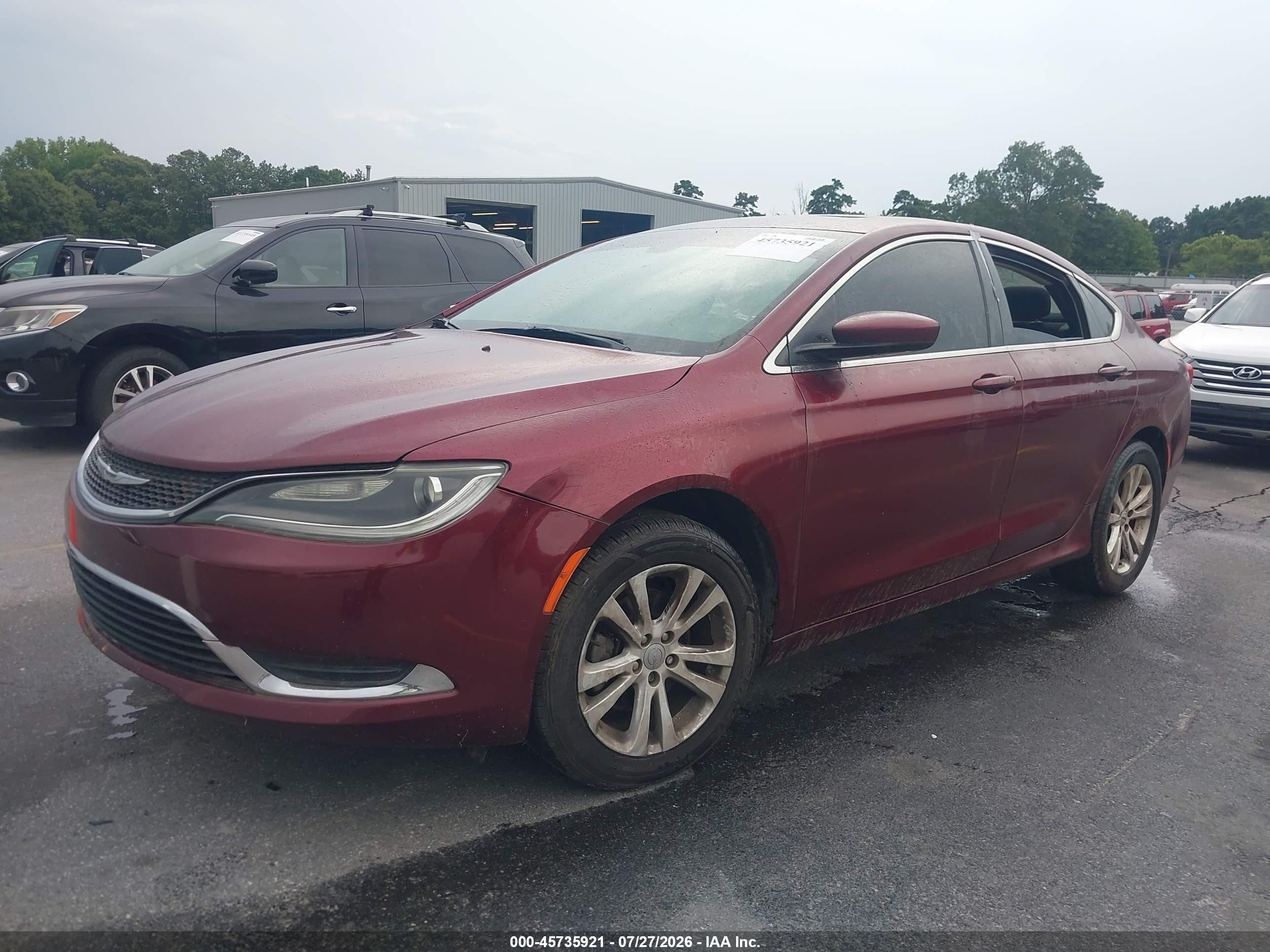 2015 Chrysler 200 Limited Burgundy vin: 1C3CCCABXFN636799