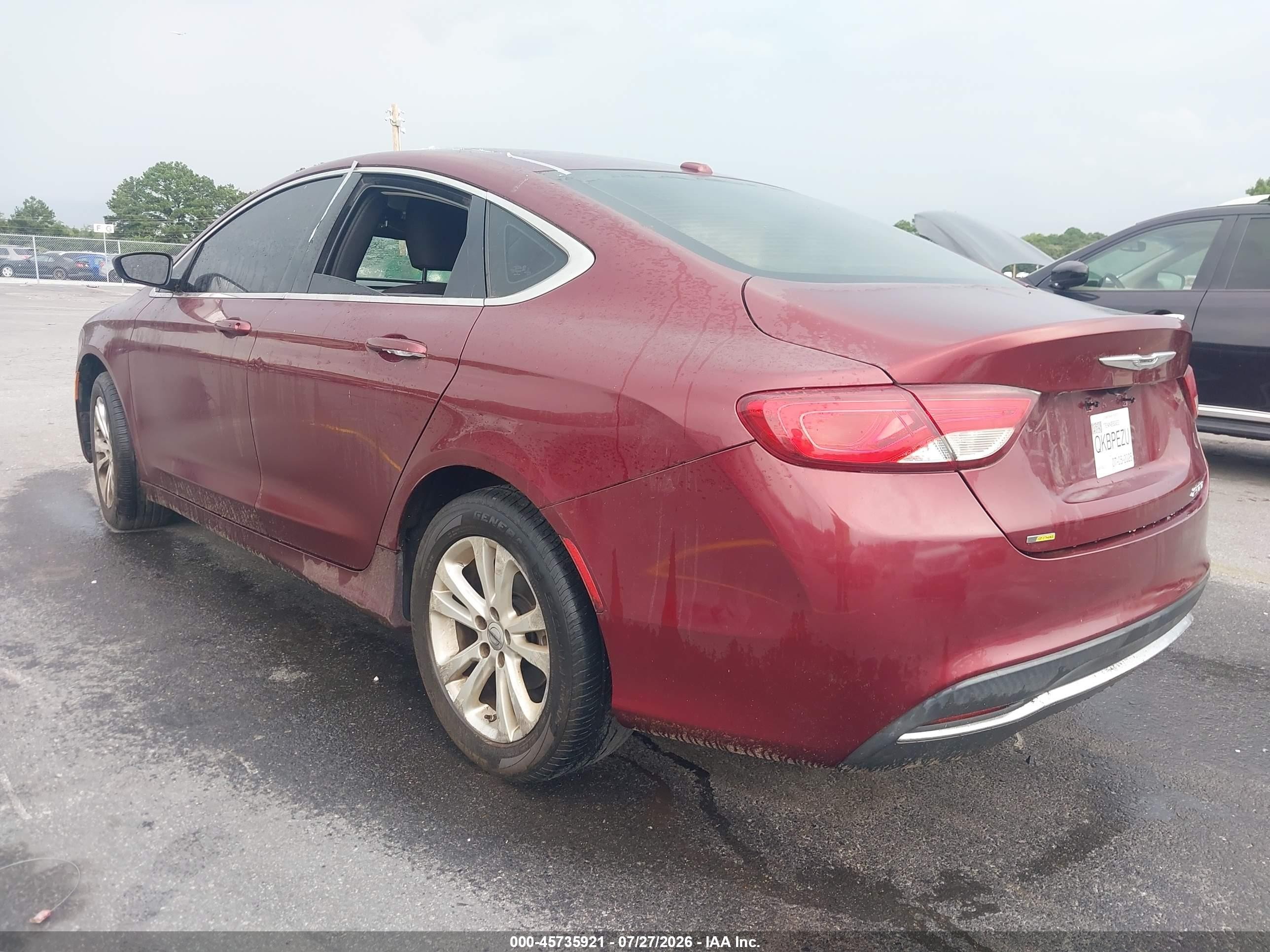 2015 Chrysler 200 Limited Burgundy vin: 1C3CCCABXFN636799