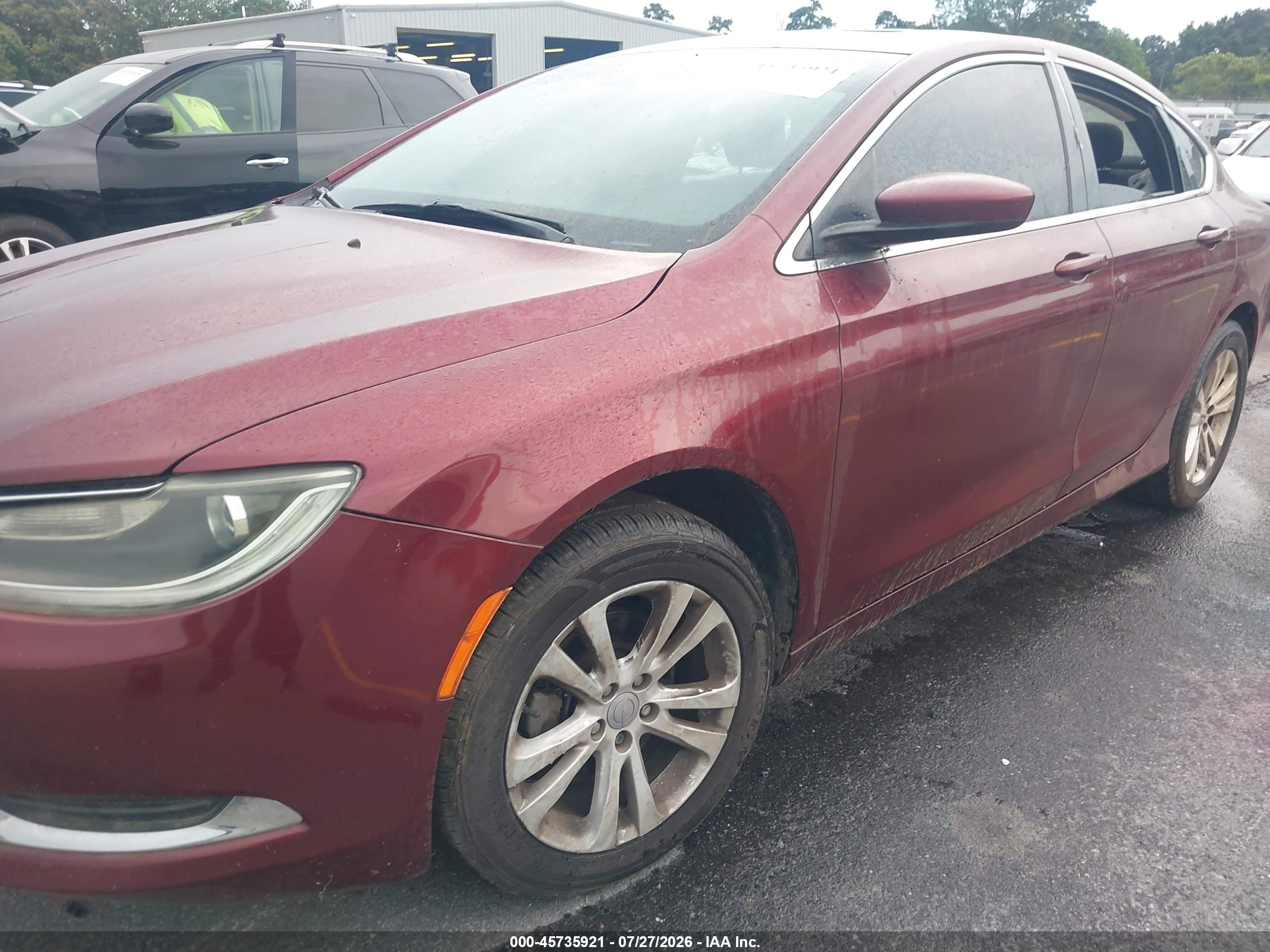 2015 Chrysler 200 Limited Burgundy vin: 1C3CCCABXFN636799