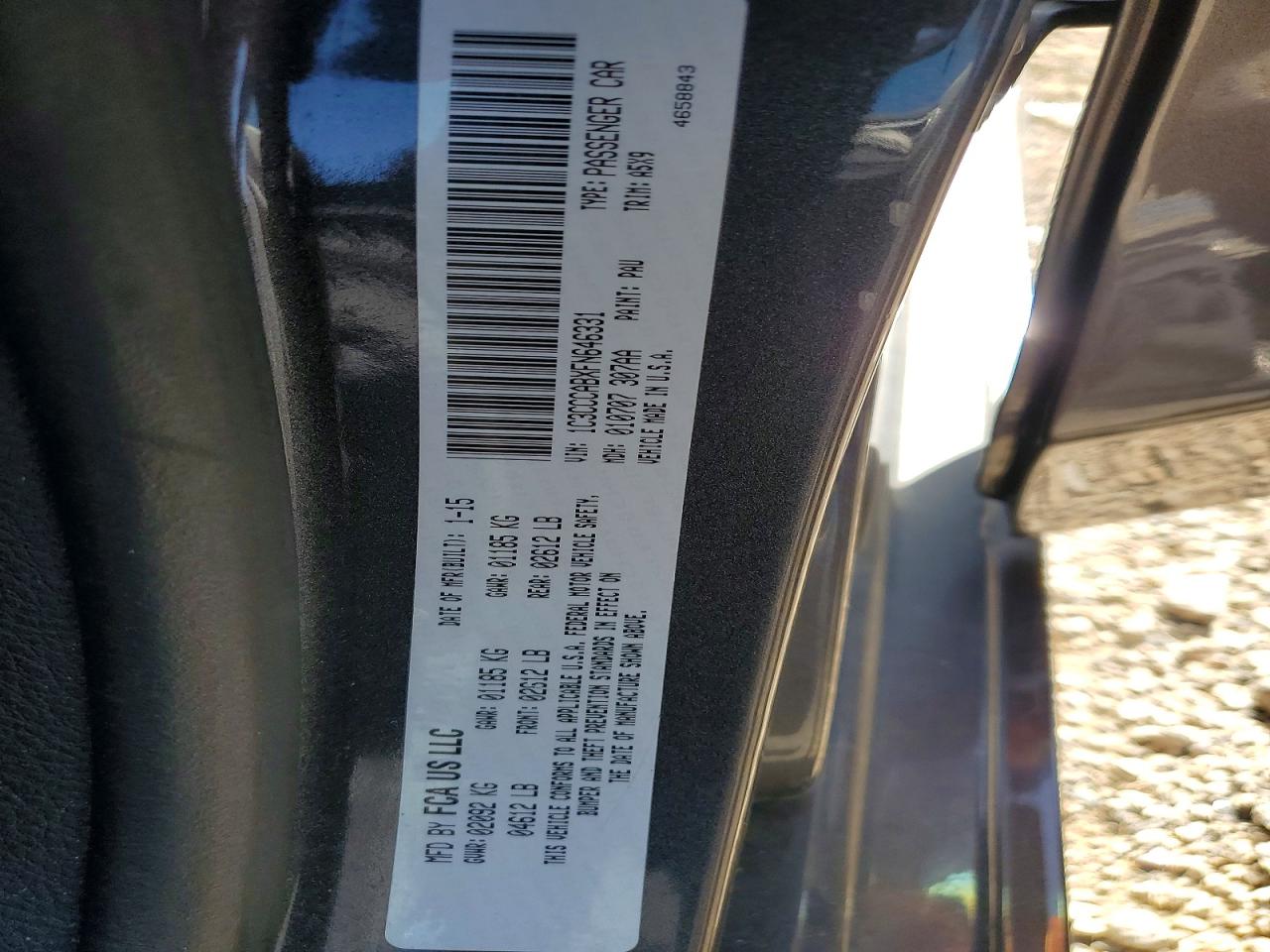 2015 Chrysler 200 Limited Серый vin: 1C3CCCABXFN646331