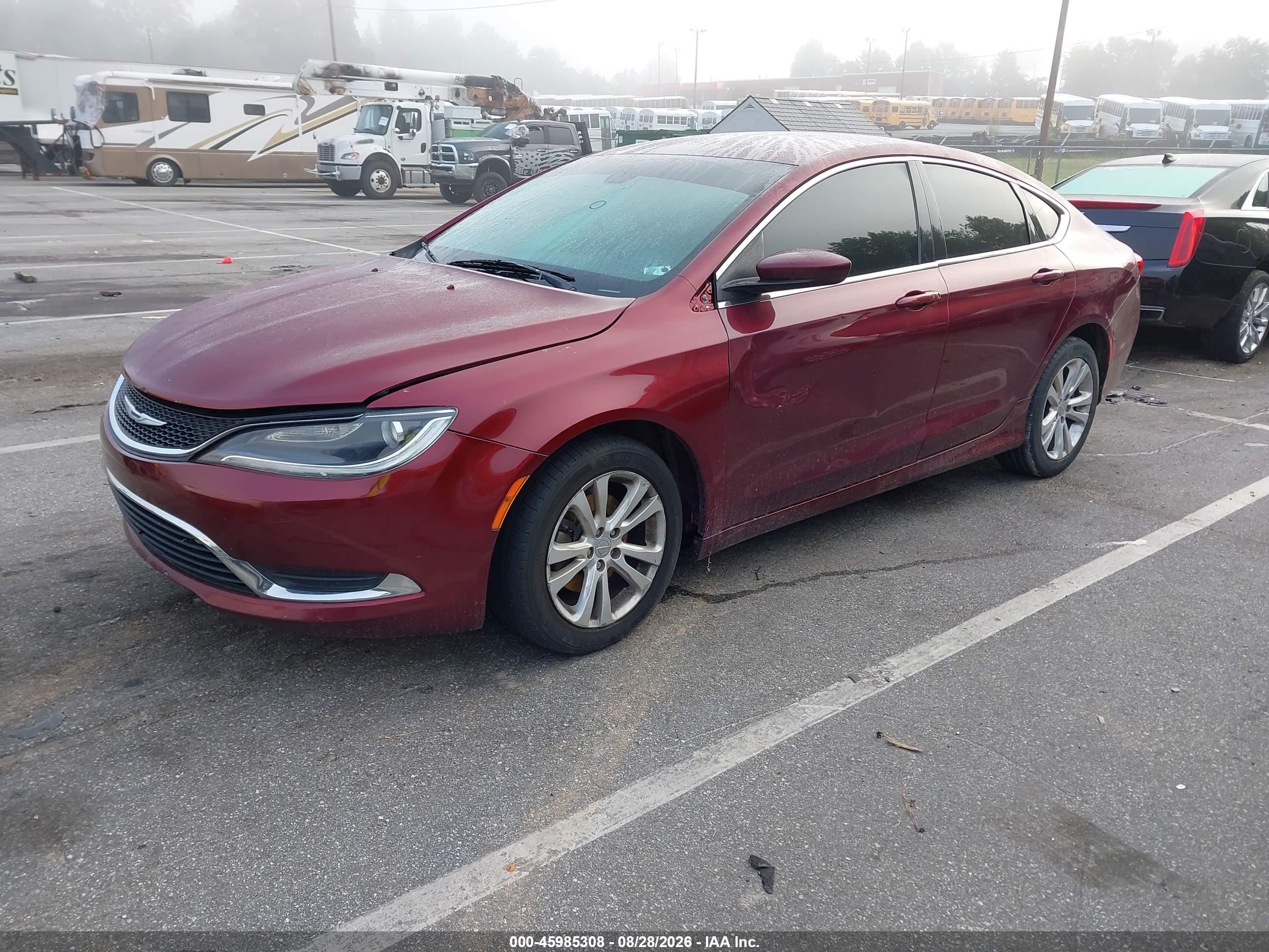 2015 Chrysler 200 Limited Burgundy vin: 1C3CCCABXFN658267