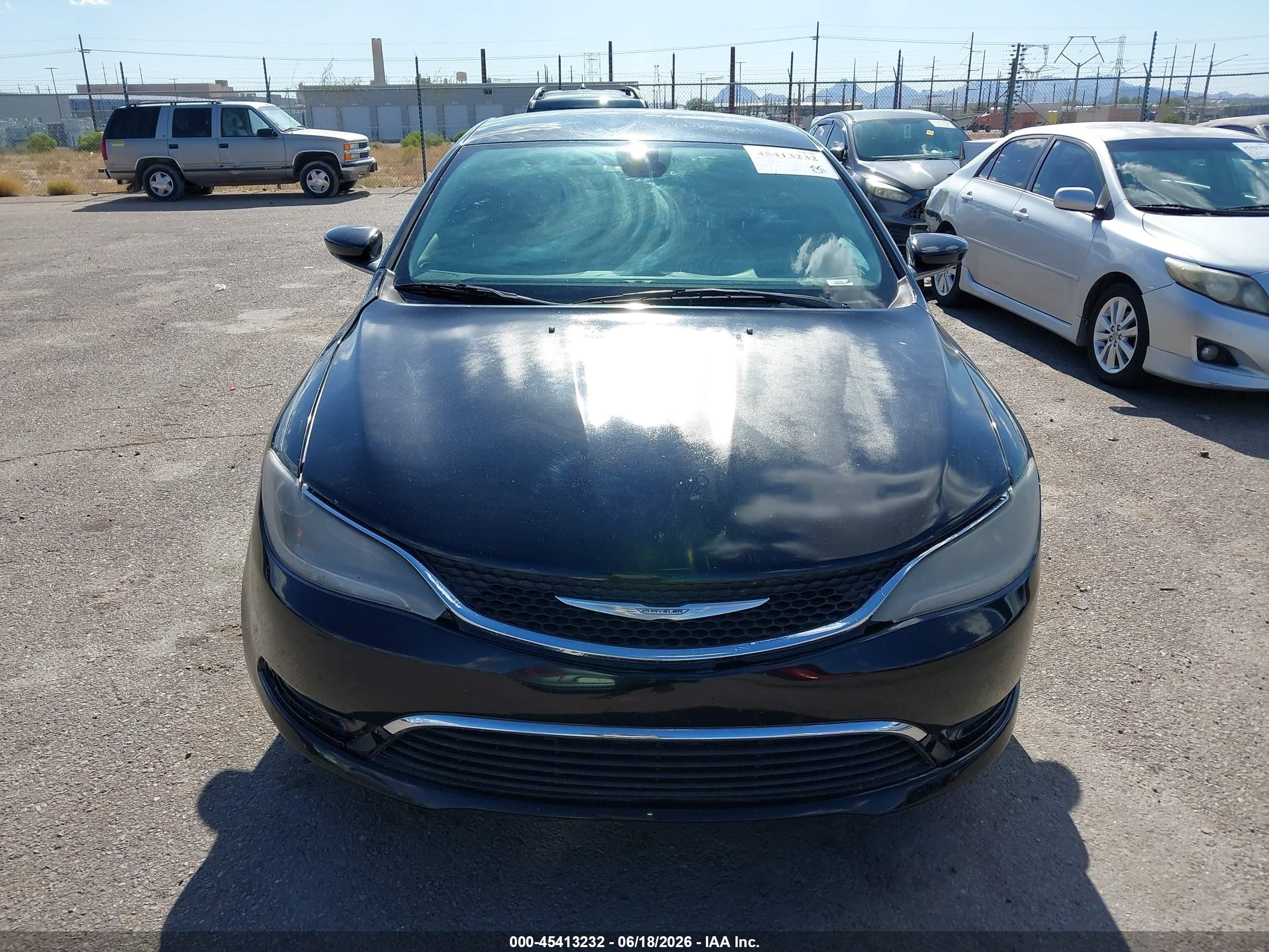 2015 Chrysler 200 Limited Black vin: 1C3CCCABXFN677434