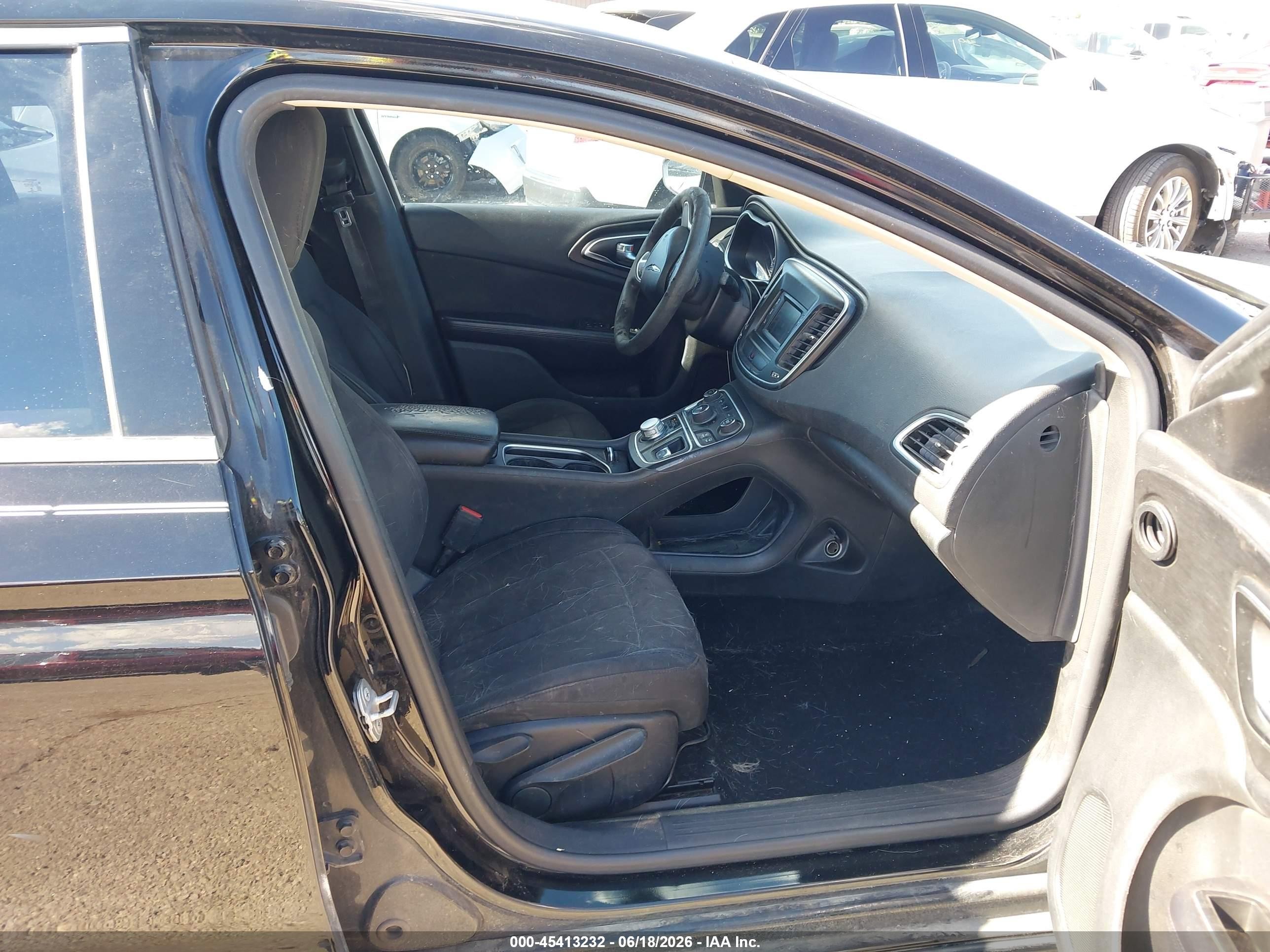 2015 Chrysler 200 Limited Black vin: 1C3CCCABXFN677434