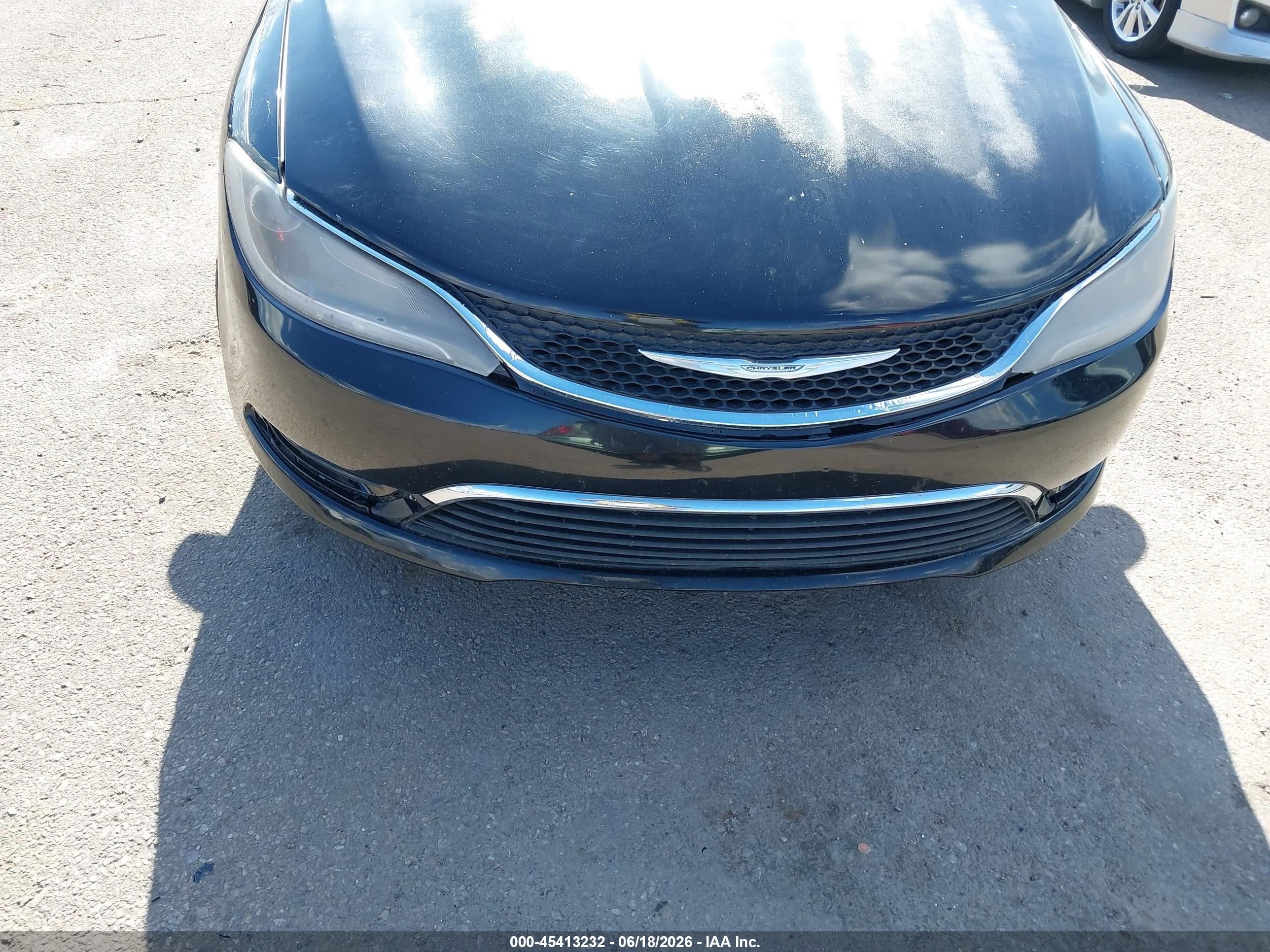 2015 Chrysler 200 Limited Black vin: 1C3CCCABXFN677434