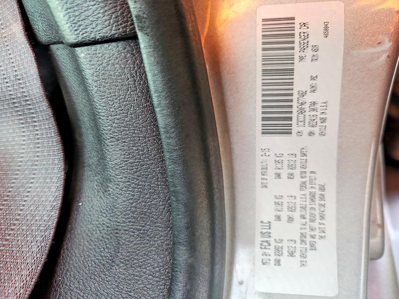 2015 Chrysler 200 Limited Silver vin: 1C3CCCABXFN677482