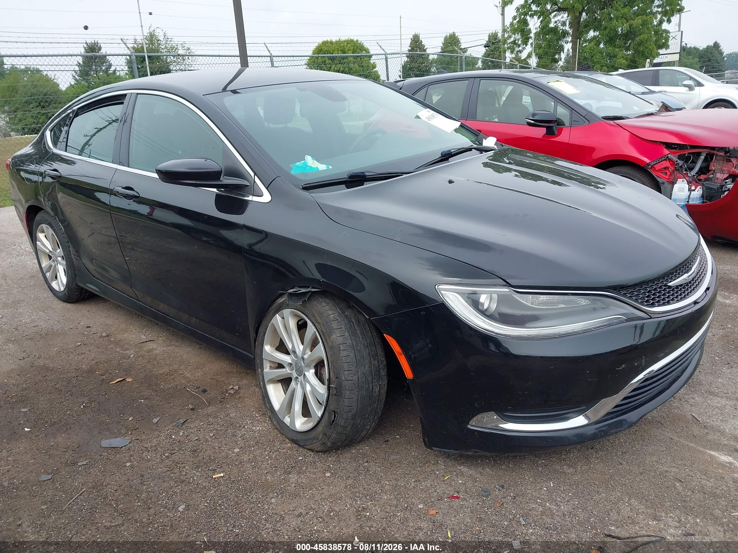 2015 Chrysler 200 Limited Black vin: 1C3CCCABXFN686215