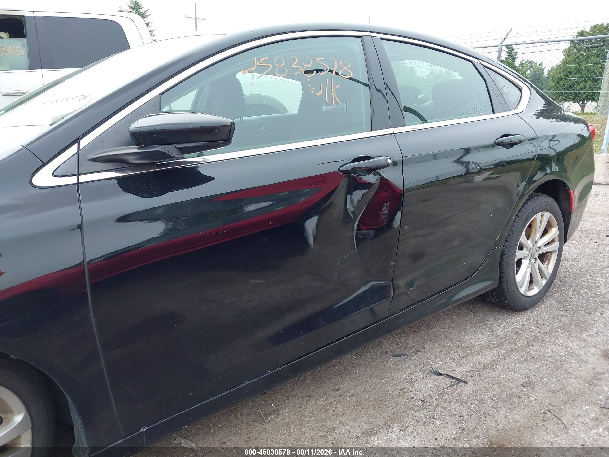 2015 Chrysler 200 Limited Black vin: 1C3CCCABXFN686215