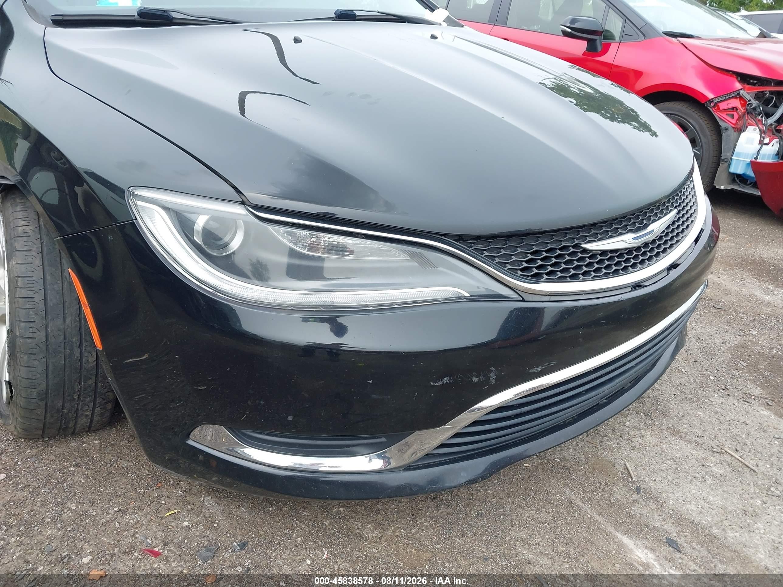 2015 Chrysler 200 Limited Black vin: 1C3CCCABXFN686215