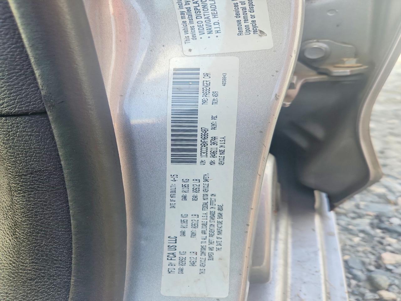 2015 Chrysler 200 Limited Silver vin: 1C3CCCABXFN686487