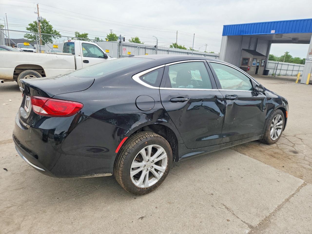 2015 Chrysler 200 Limited Black vin: 1C3CCCABXFN695593