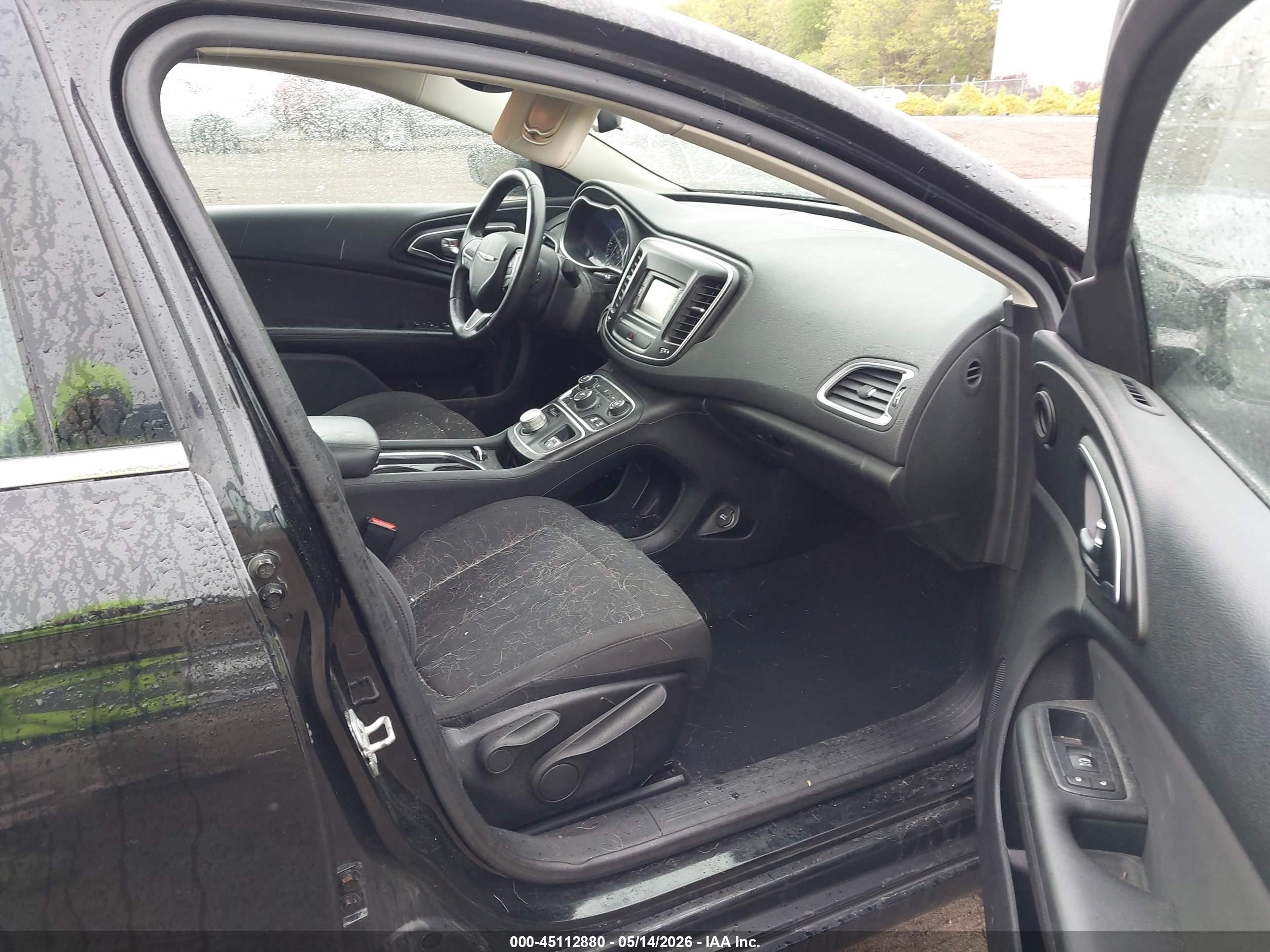 2015 Chrysler 200 Limited Black vin: 1C3CCCABXFN741472