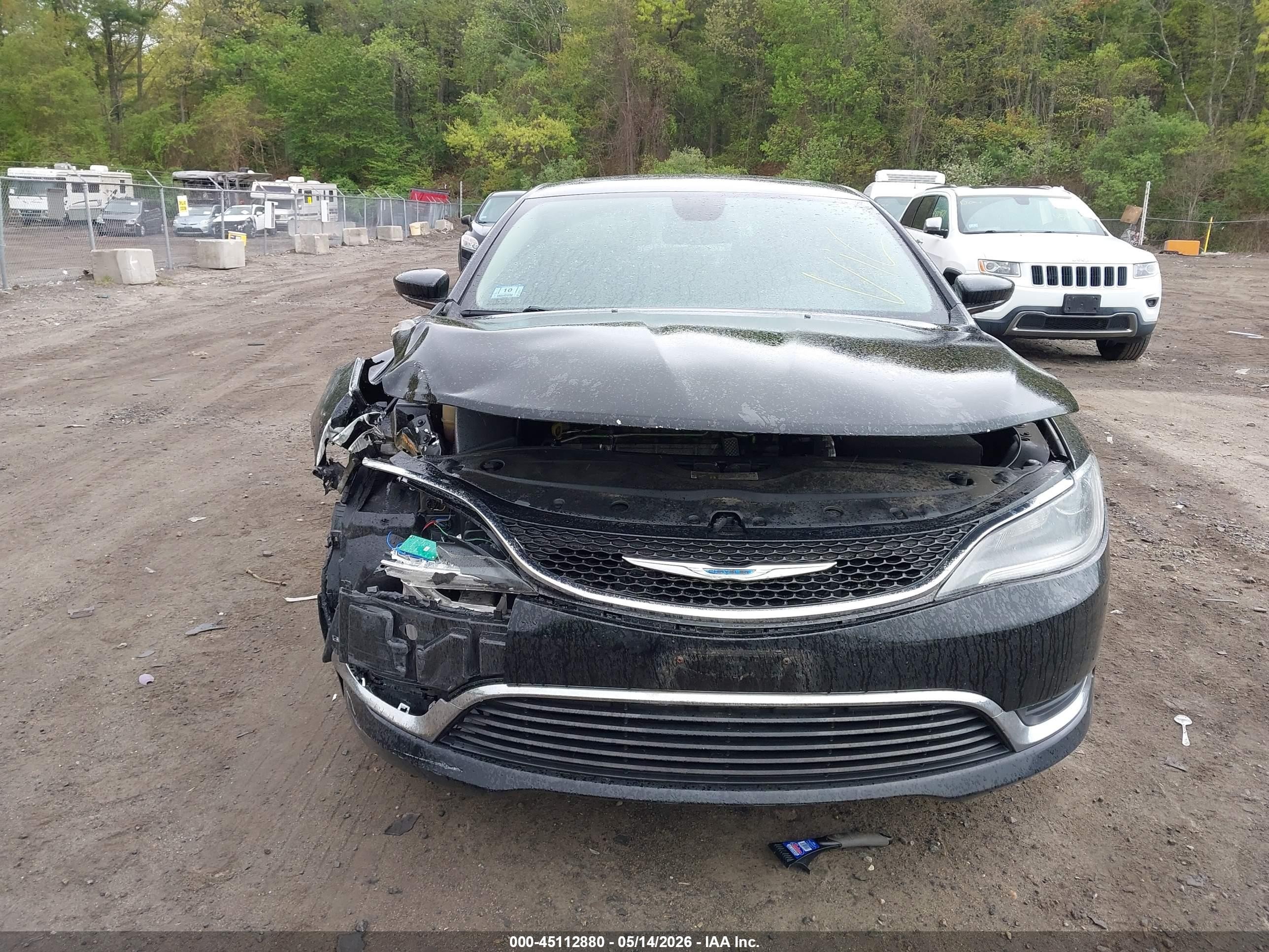 2015 Chrysler 200 Limited Black vin: 1C3CCCABXFN741472