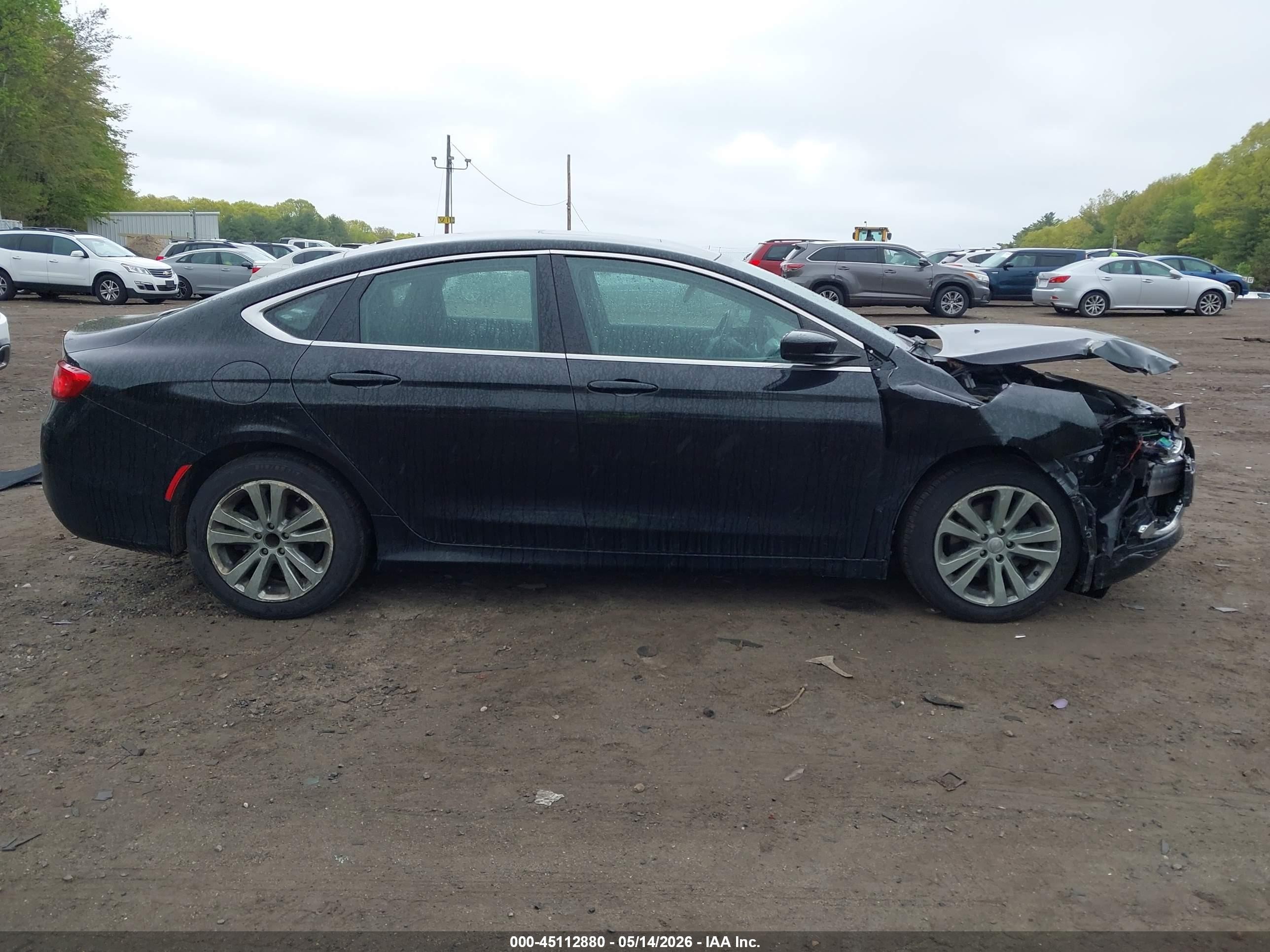 2015 Chrysler 200 Limited Black vin: 1C3CCCABXFN741472