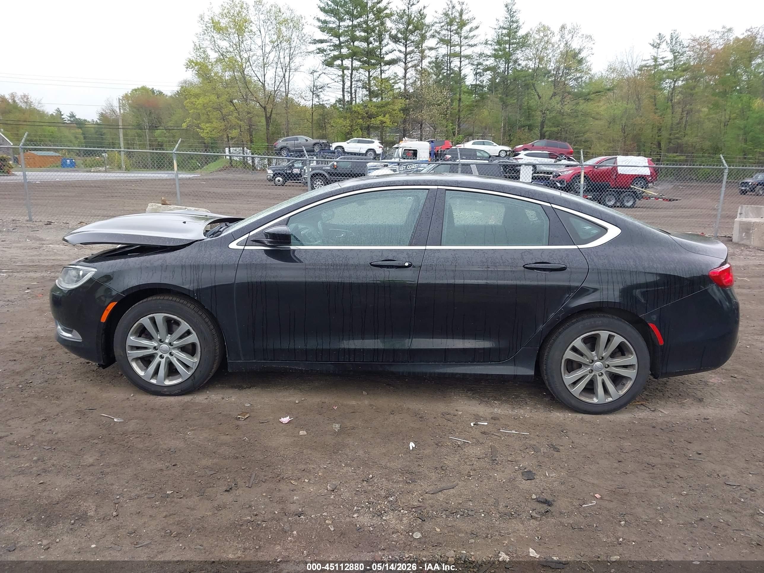 2015 Chrysler 200 Limited Black vin: 1C3CCCABXFN741472