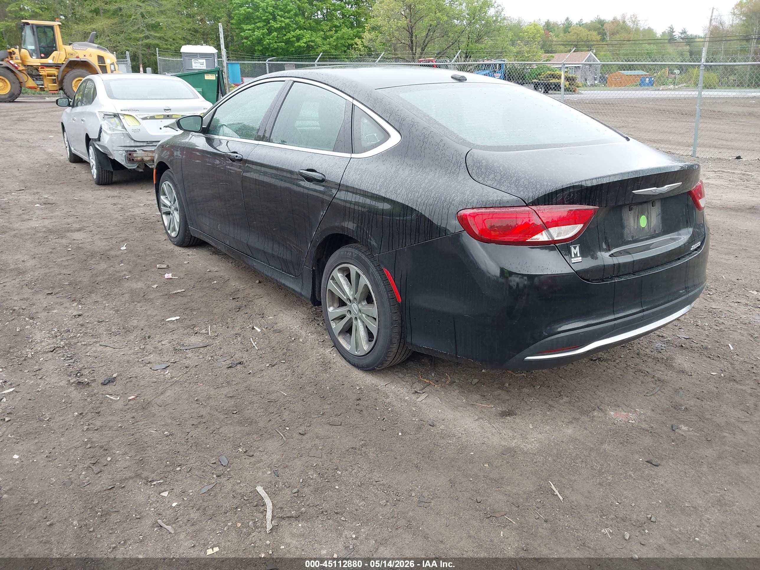 2015 Chrysler 200 Limited Black vin: 1C3CCCABXFN741472