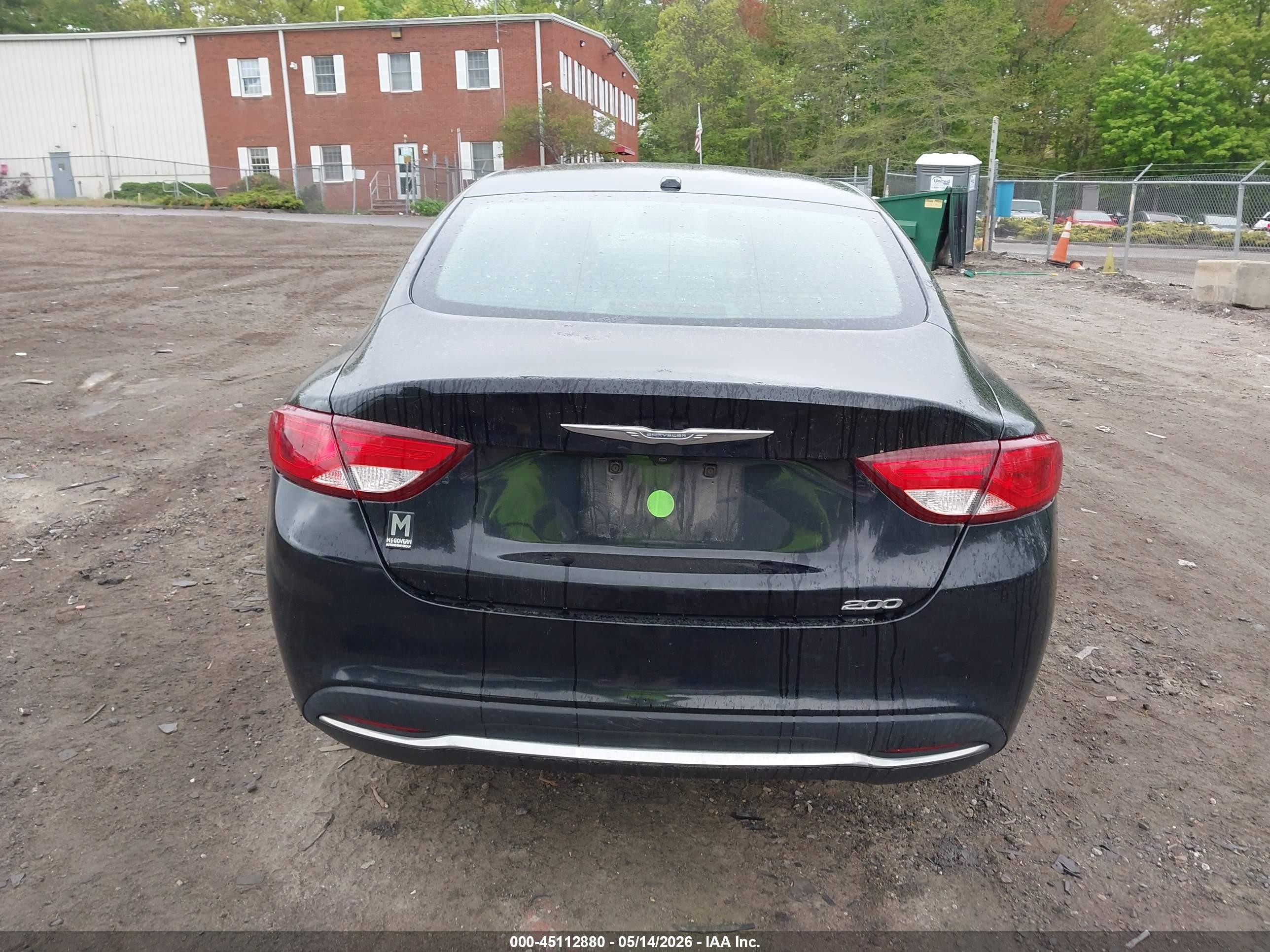 2015 Chrysler 200 Limited Black vin: 1C3CCCABXFN741472