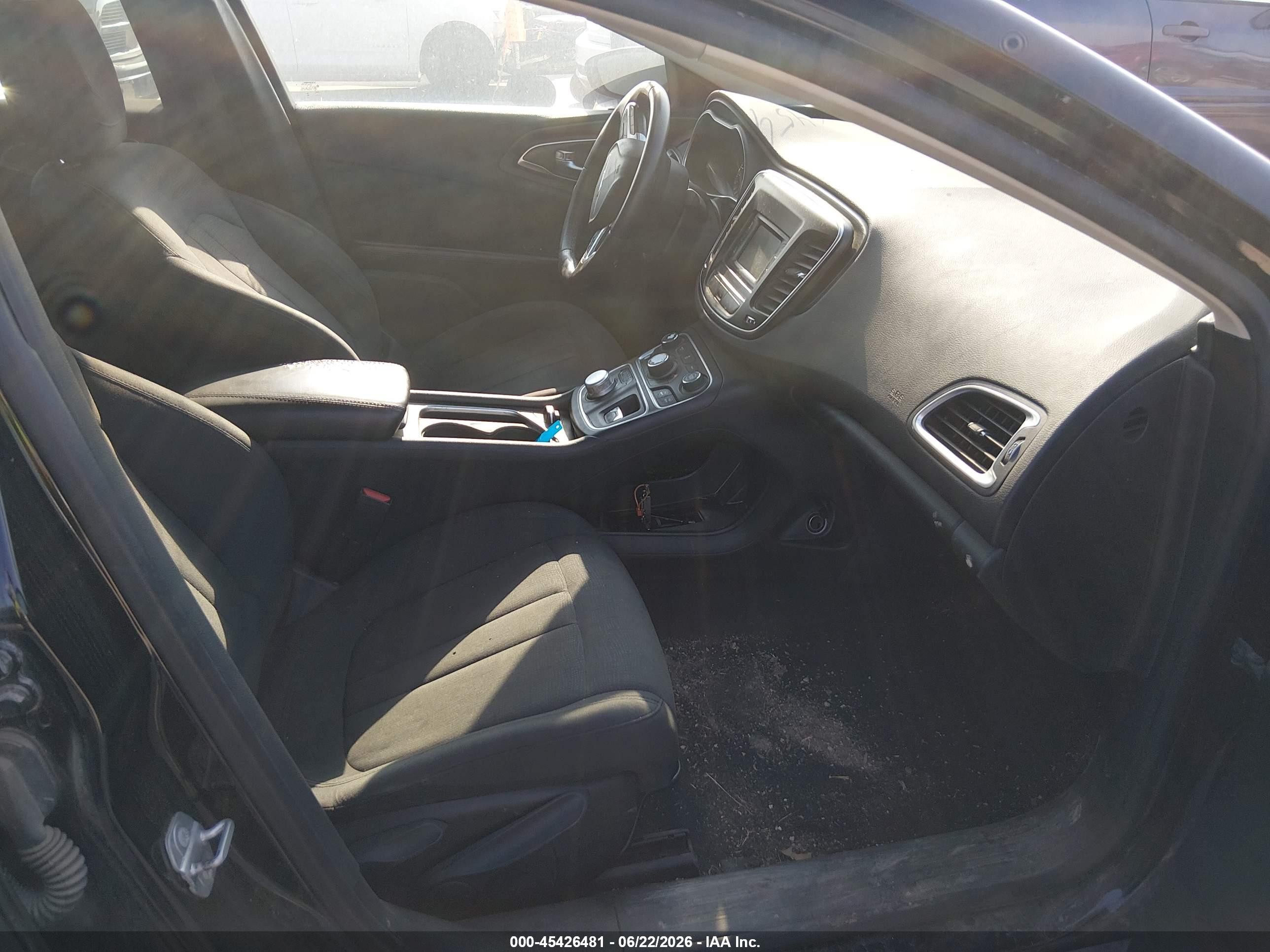 2015 Chrysler 200 Limited Black vin: 1C3CCCABXFN747160