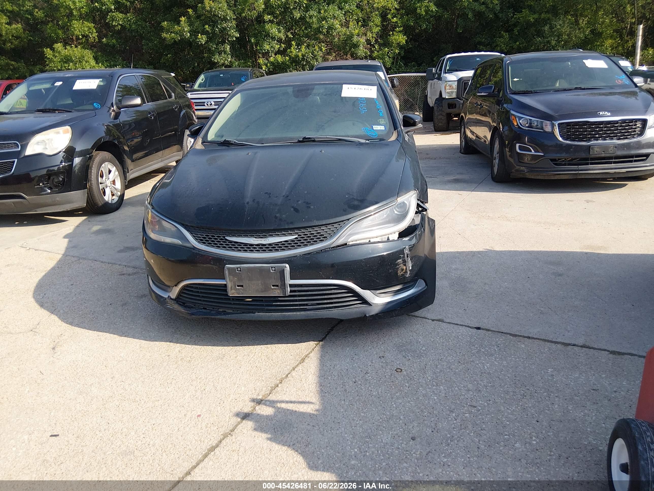 2015 Chrysler 200 Limited Black vin: 1C3CCCABXFN747160