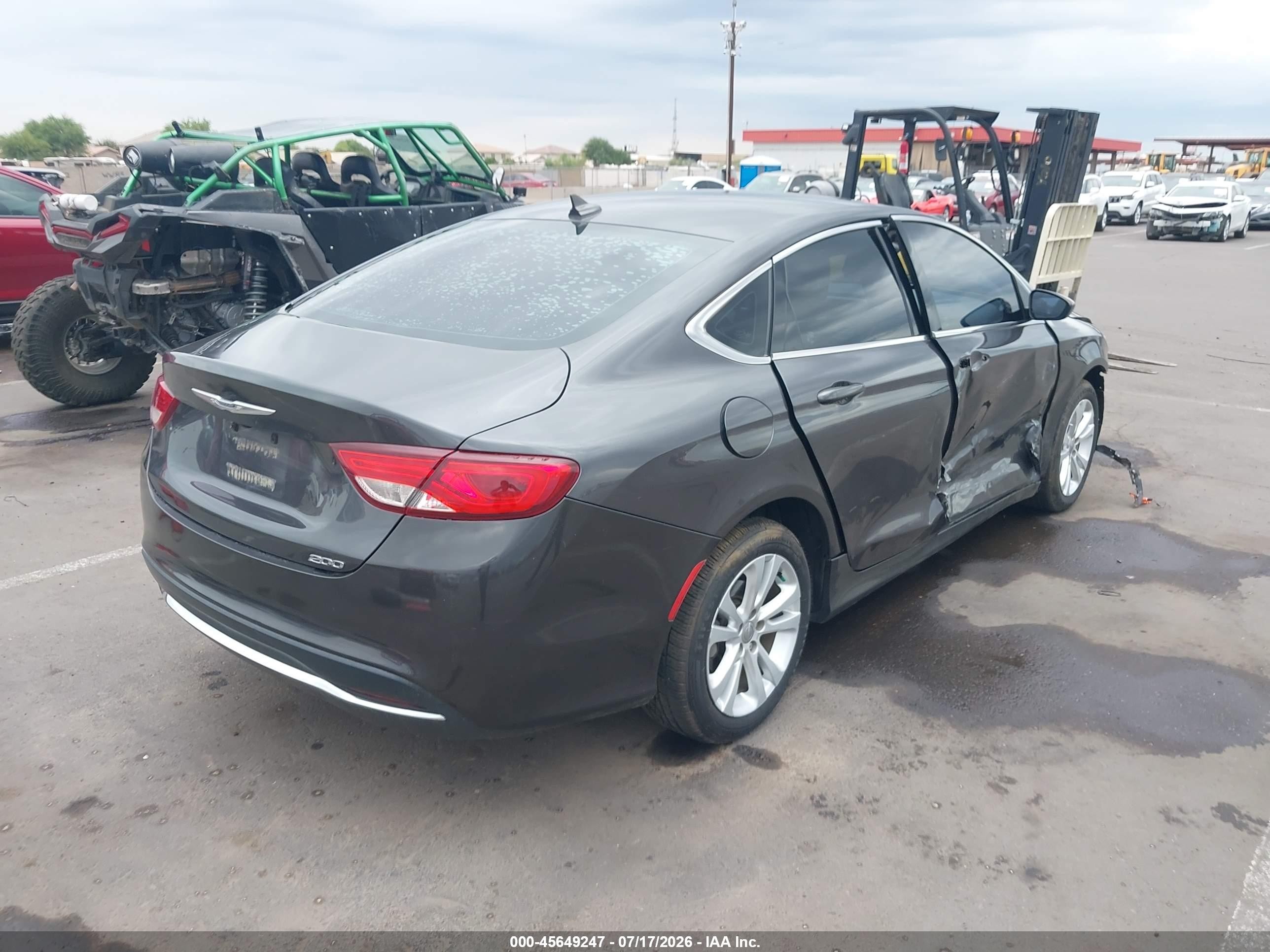 2015 Chrysler 200 Limited Серый vin: 1C3CCCABXFN748440
