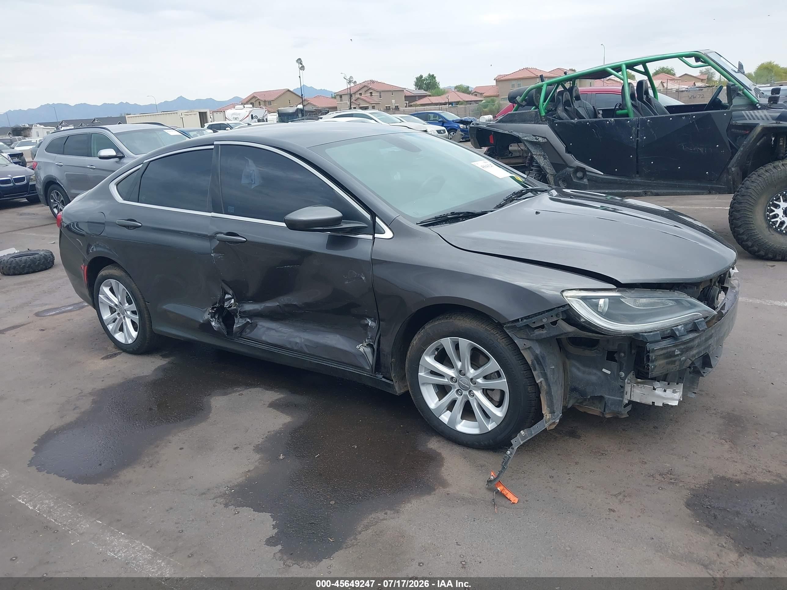 2015 Chrysler 200 Limited Серый vin: 1C3CCCABXFN748440