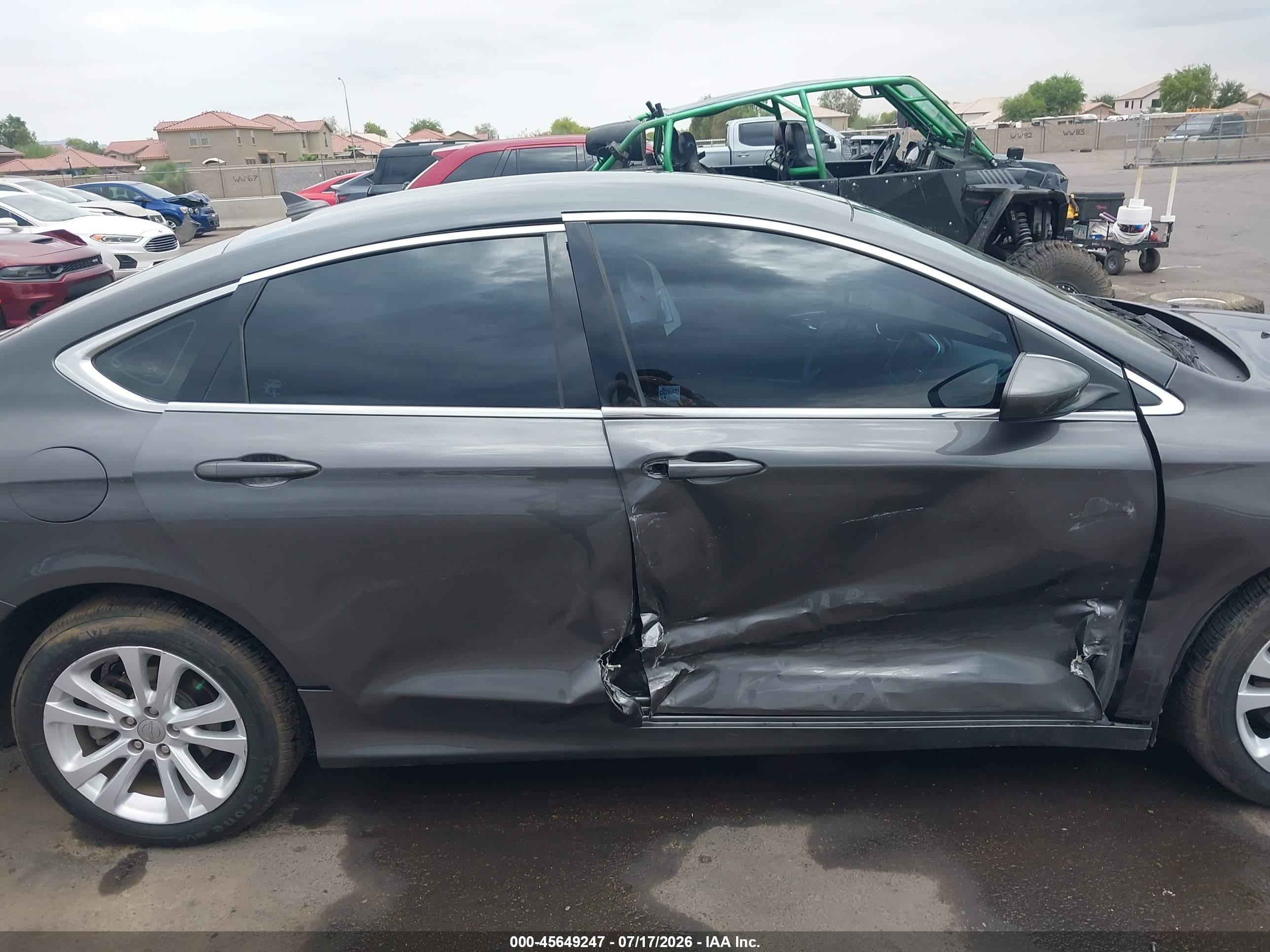 2015 Chrysler 200 Limited Серый vin: 1C3CCCABXFN748440