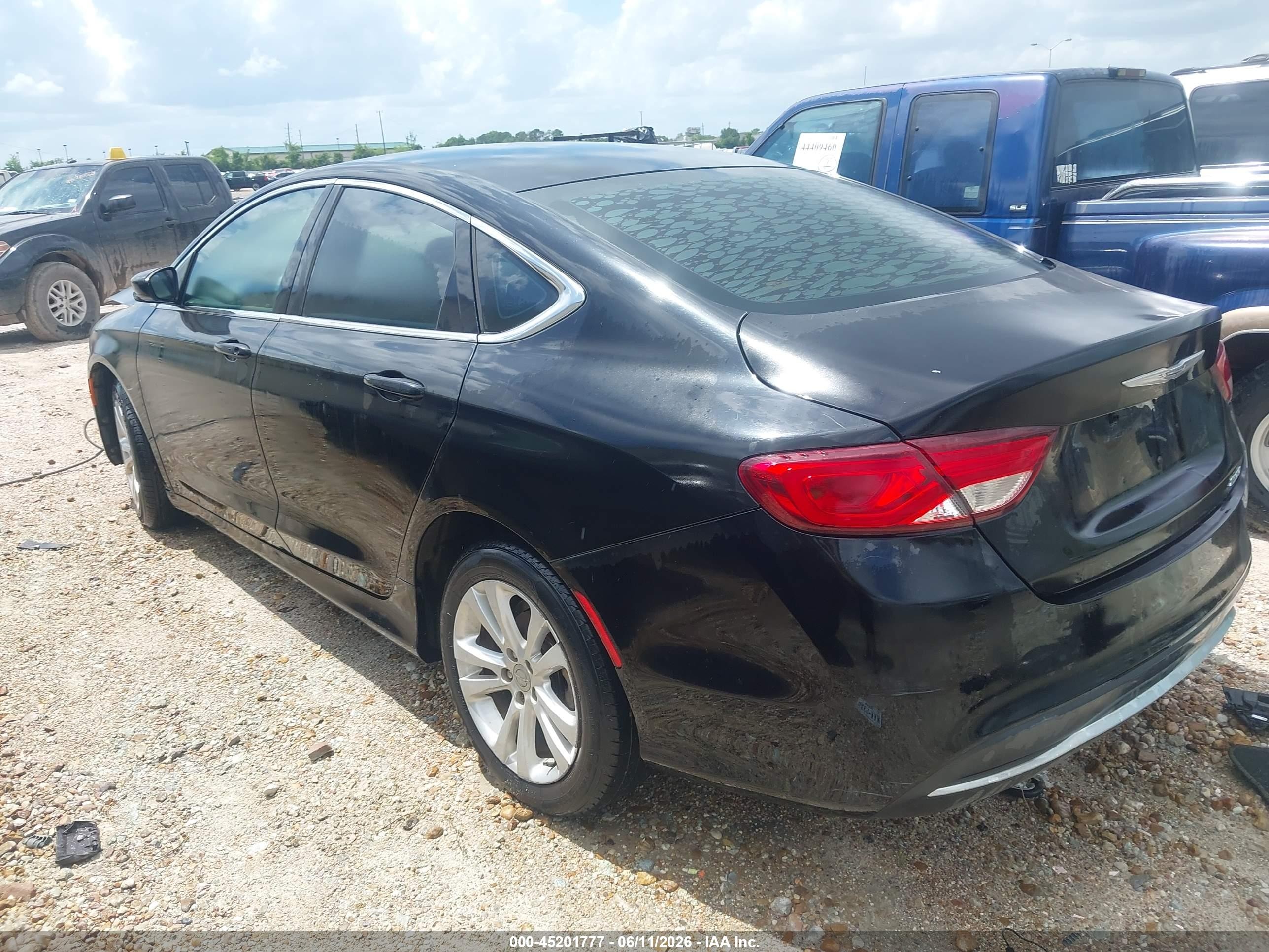 2015 Chrysler 200 Limited Black vin: 1C3CCCABXFN753749