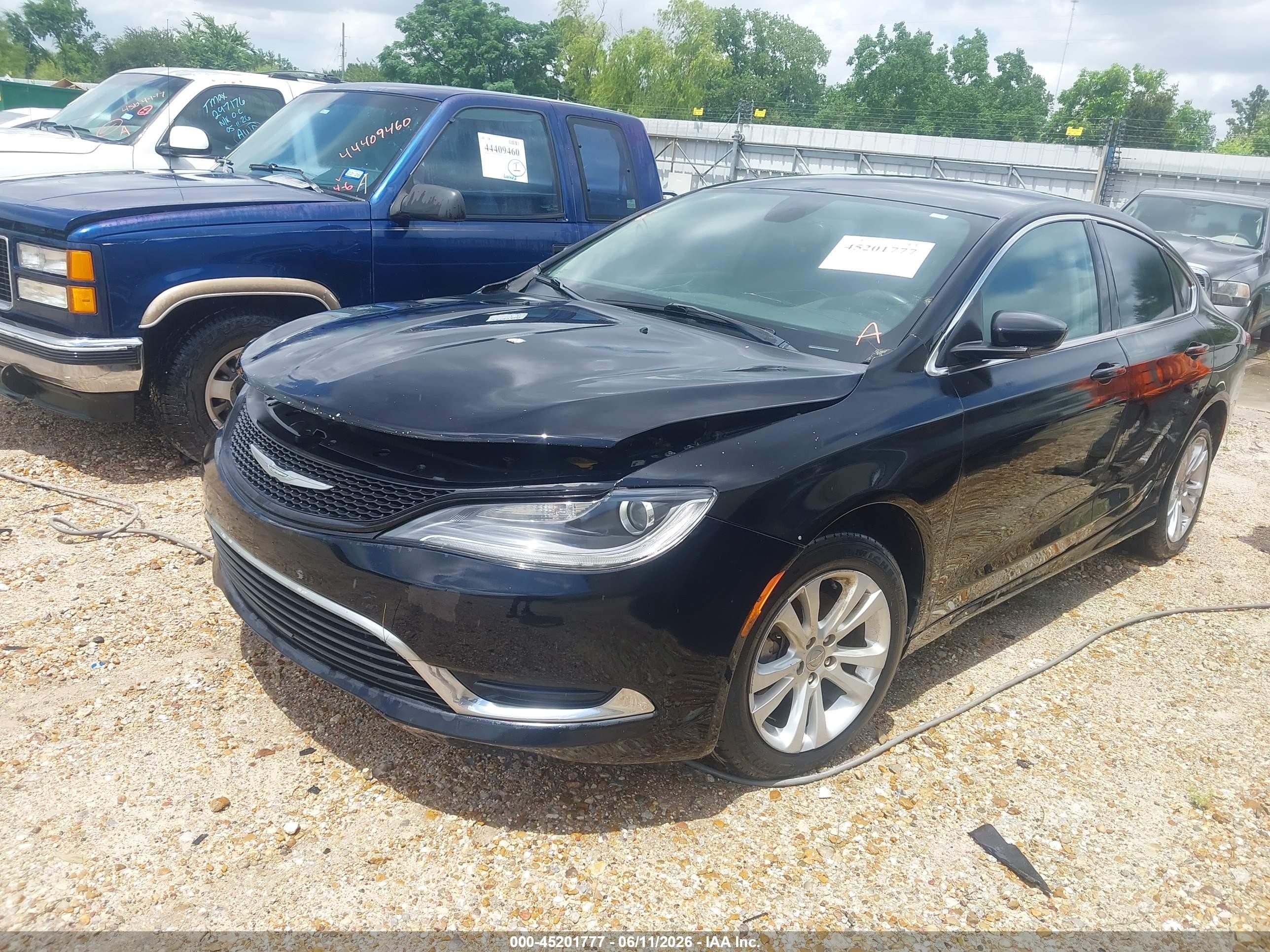 2015 Chrysler 200 Limited Black vin: 1C3CCCABXFN753749