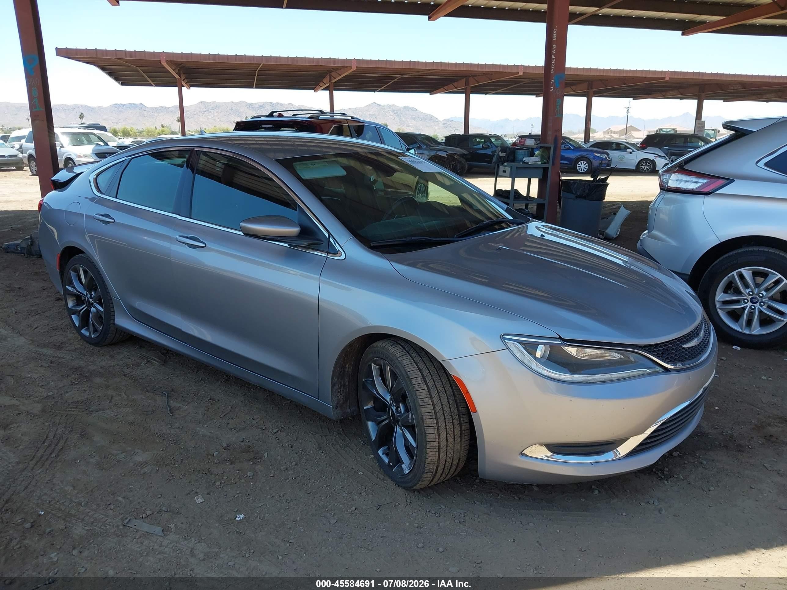 2015 Chrysler 200 Limited Серебряный vin: 1C3CCCAG0FN731609