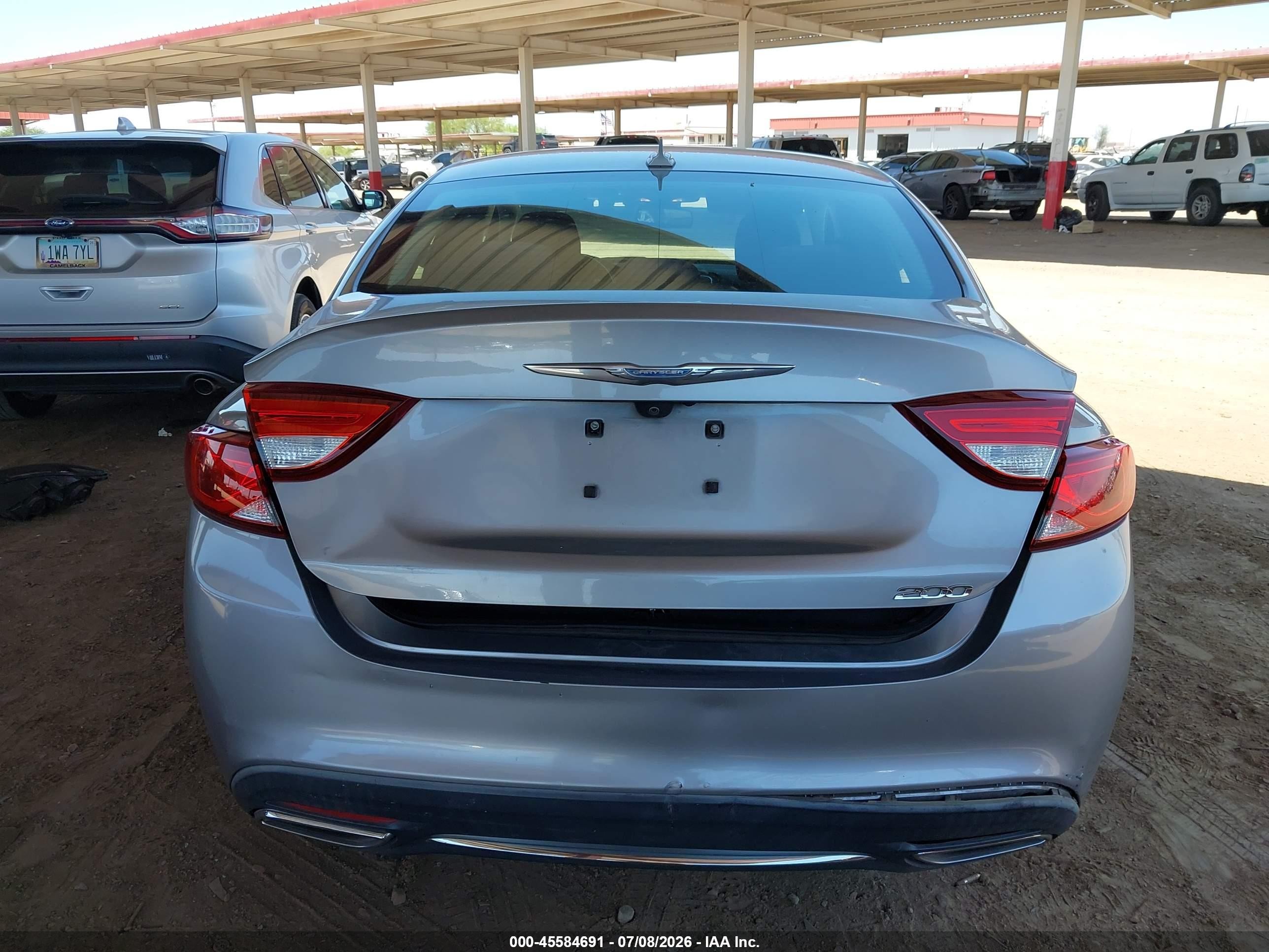 2015 Chrysler 200 Limited Silver vin: 1C3CCCAG0FN731609