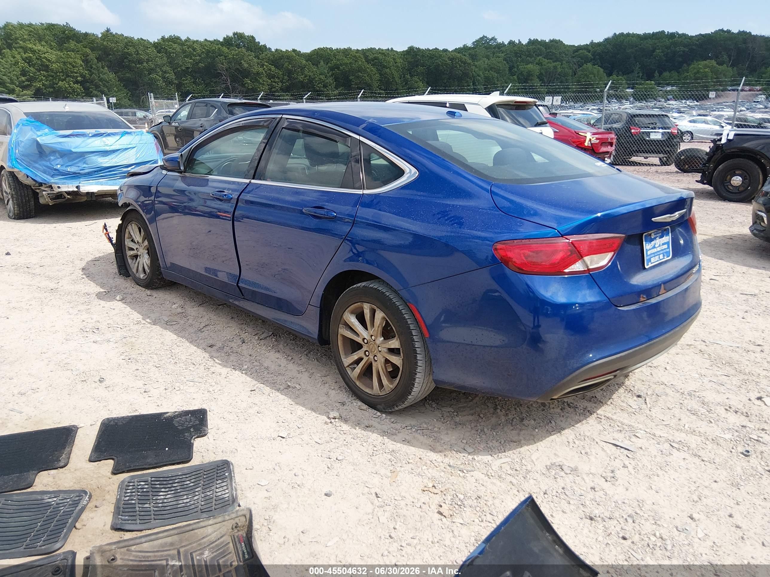 2015 Chrysler 200 Limited Blue vin: 1C3CCCAGXFN730970