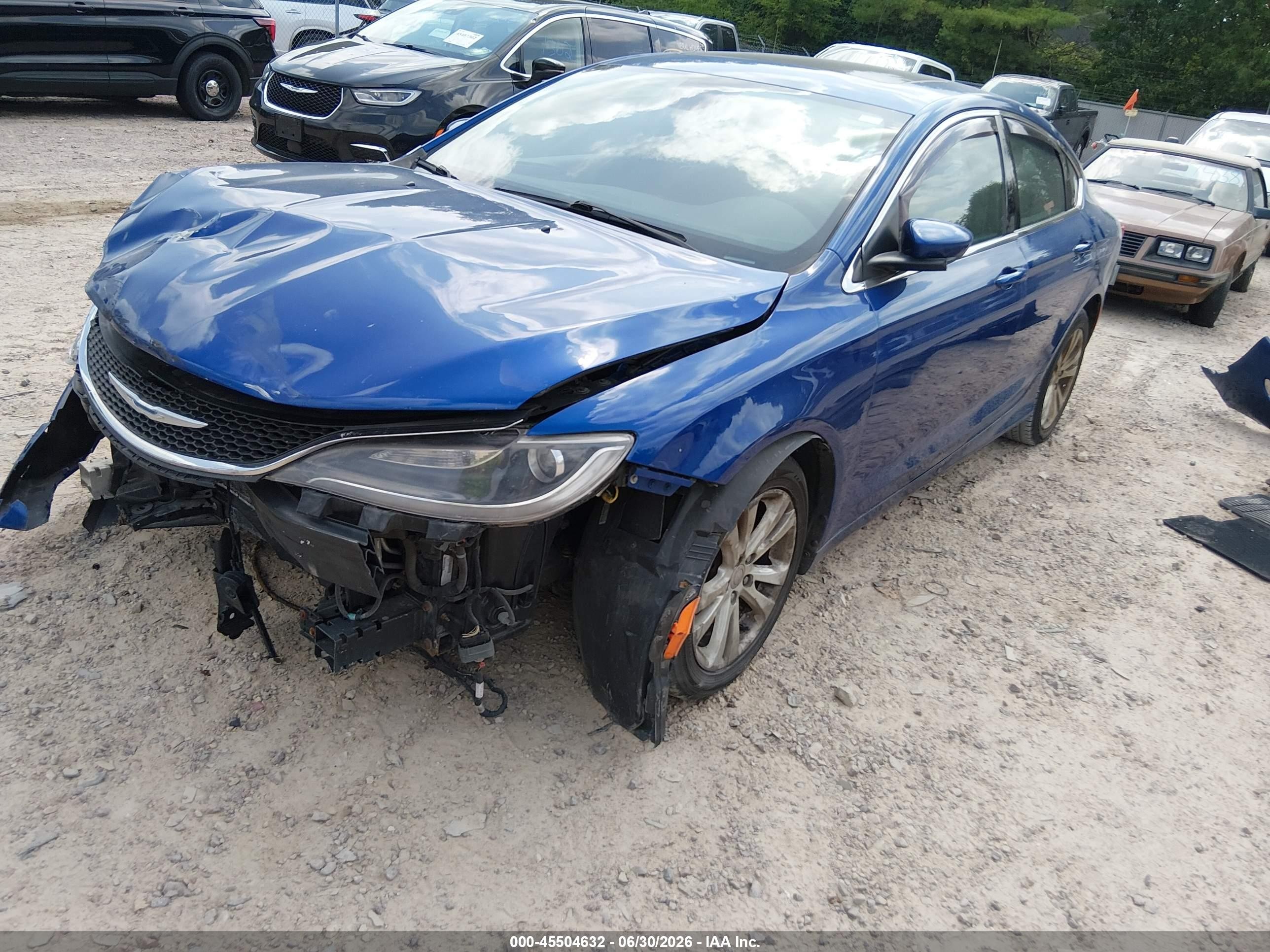 2015 Chrysler 200 Limited Blue vin: 1C3CCCAGXFN730970