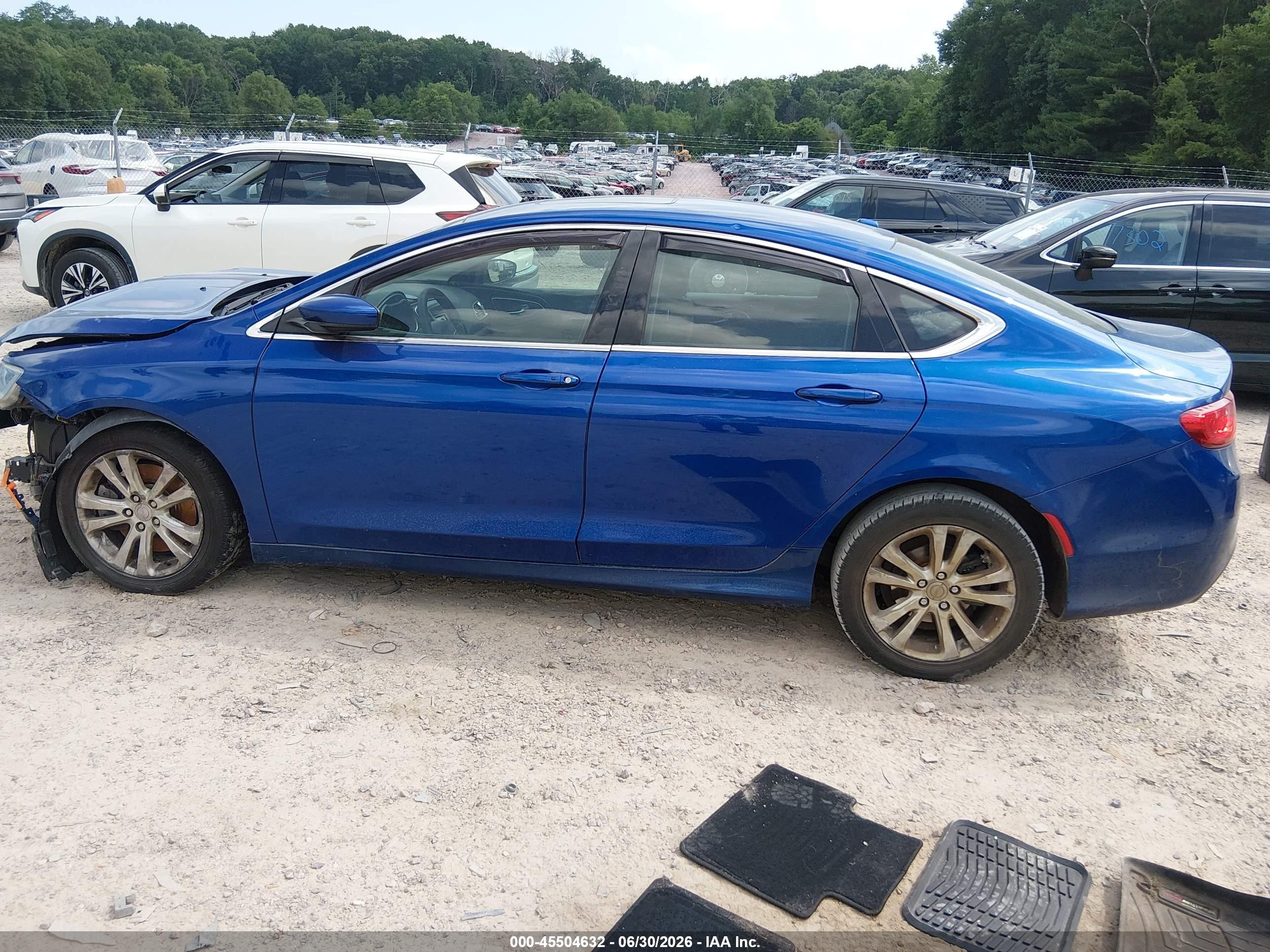 2015 Chrysler 200 Limited Blue vin: 1C3CCCAGXFN730970