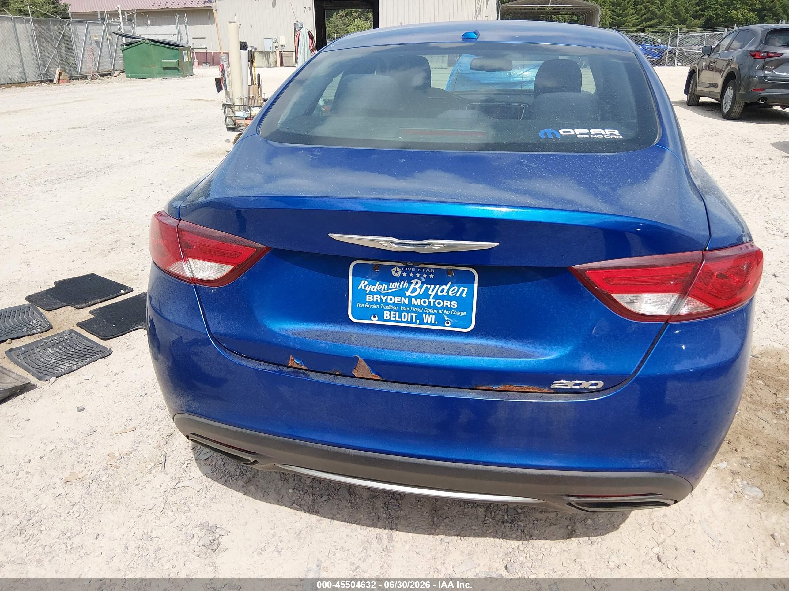 2015 Chrysler 200 Limited Blue vin: 1C3CCCAGXFN730970