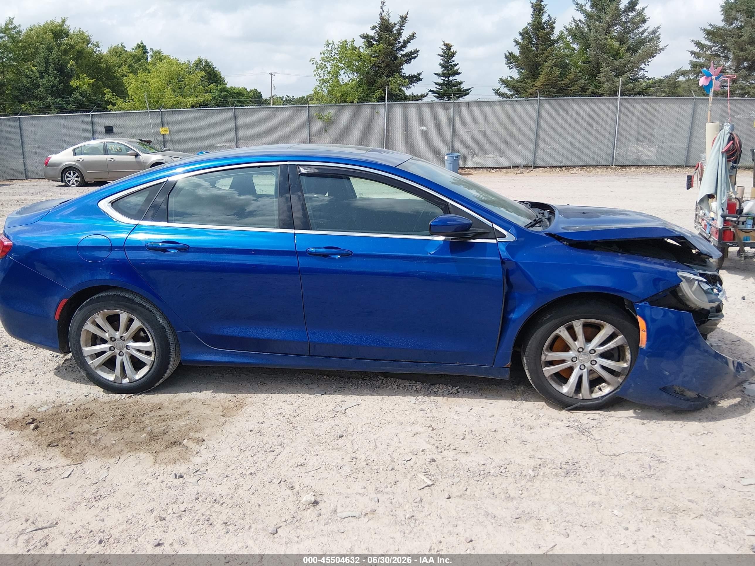 2015 Chrysler 200 Limited Blue vin: 1C3CCCAGXFN730970