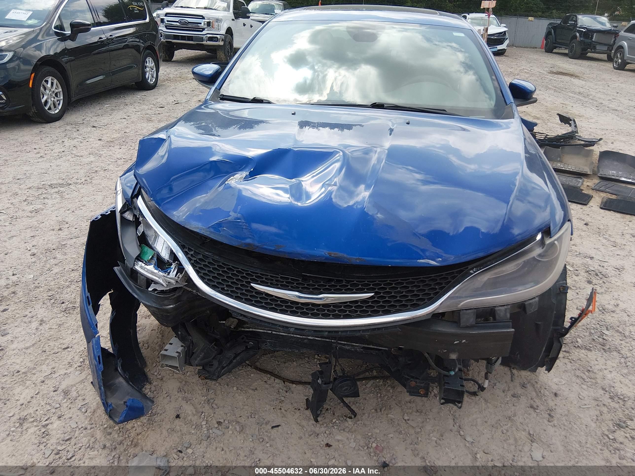 2015 Chrysler 200 Limited Blue vin: 1C3CCCAGXFN730970