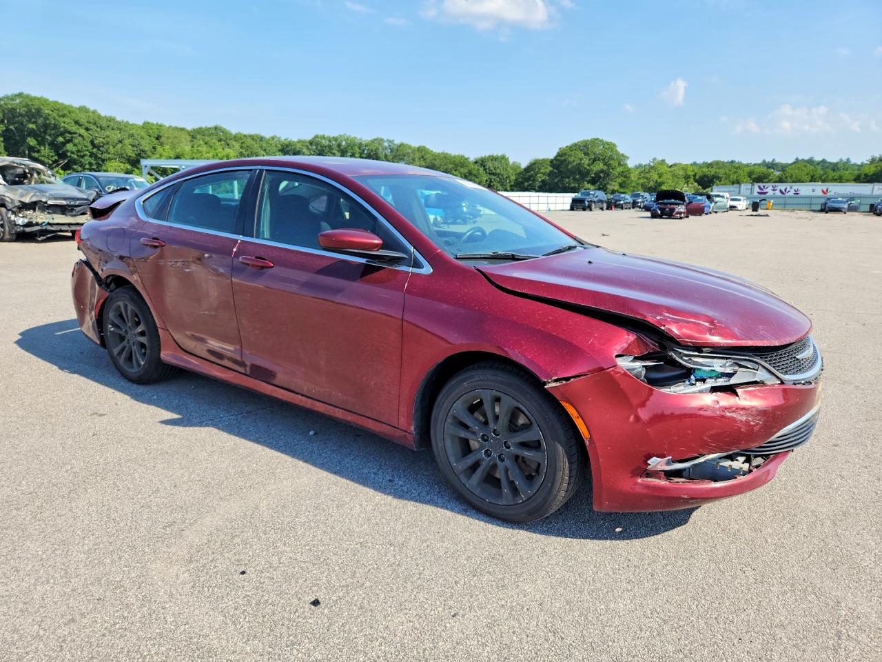 2015 Chrysler 200 Limited Burgundy vin: 1C3CCCAGXFN757862