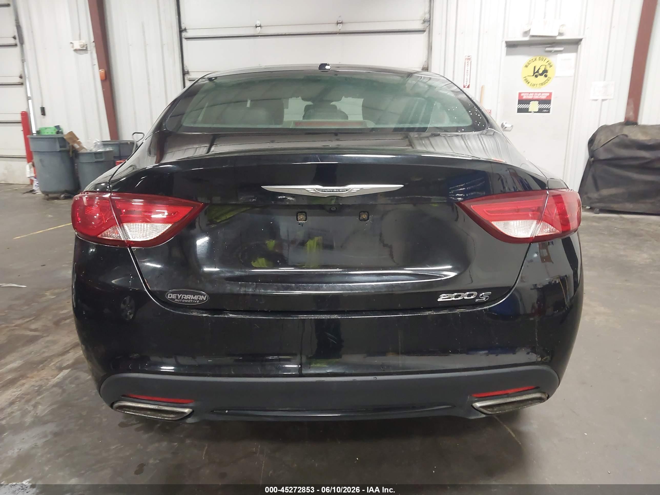 2015 Chrysler 200 S Black vin: 1C3CCCBB0FN600196