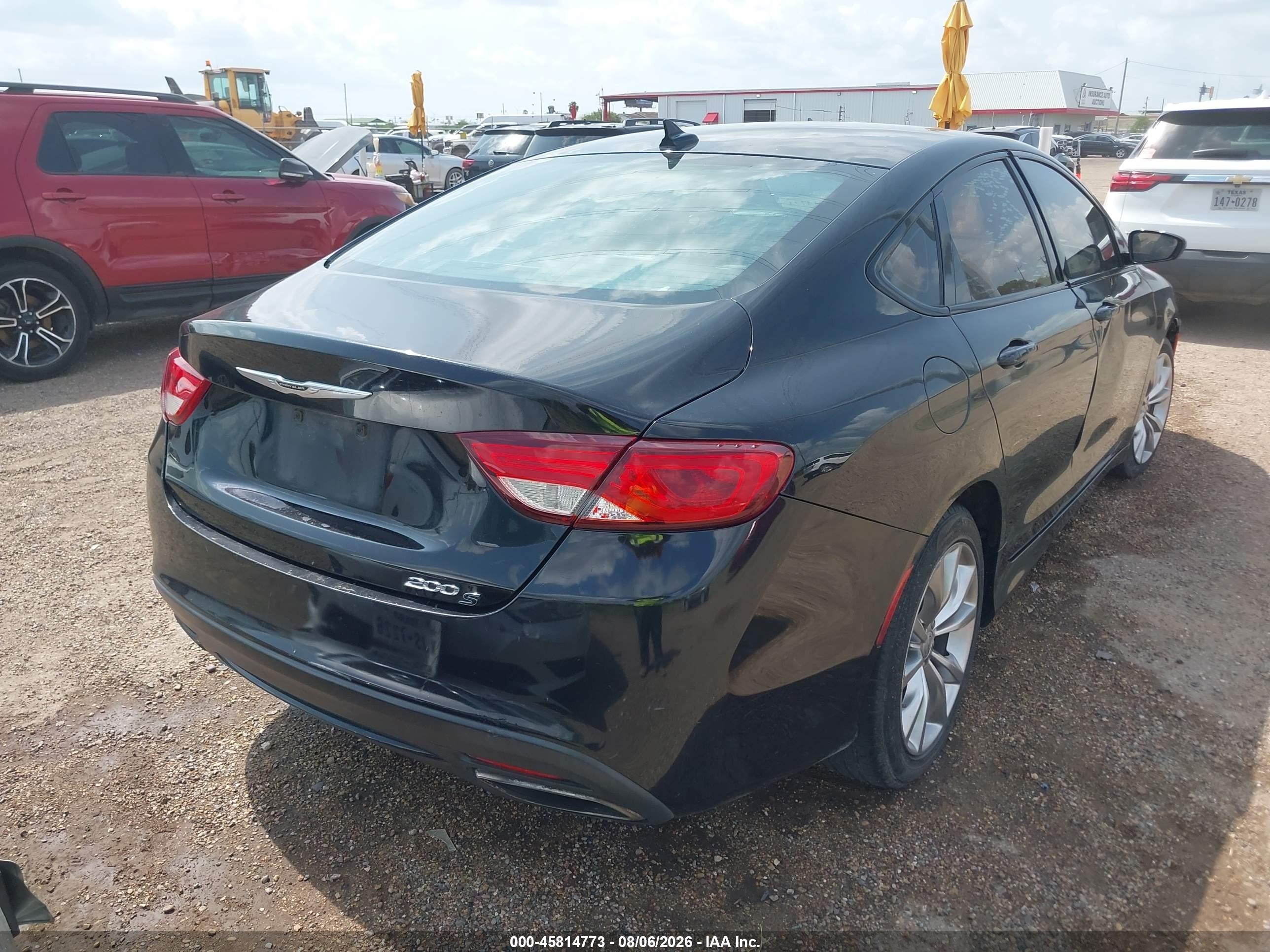2015 Chrysler 200 S Black vin: 1C3CCCBB0FN716756