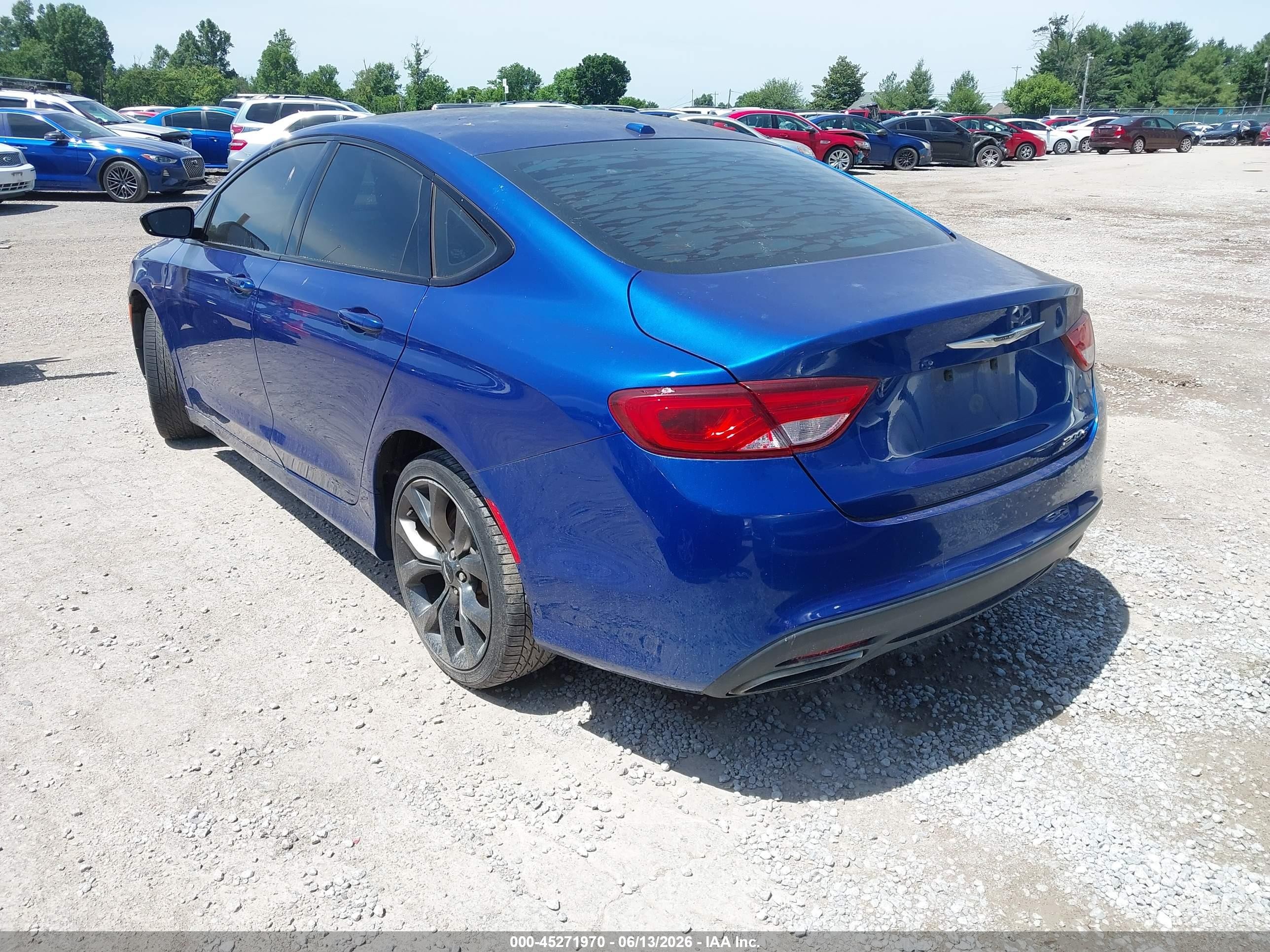 2016 Chrysler 200 S Blue vin: 1C3CCCBB0GN107619